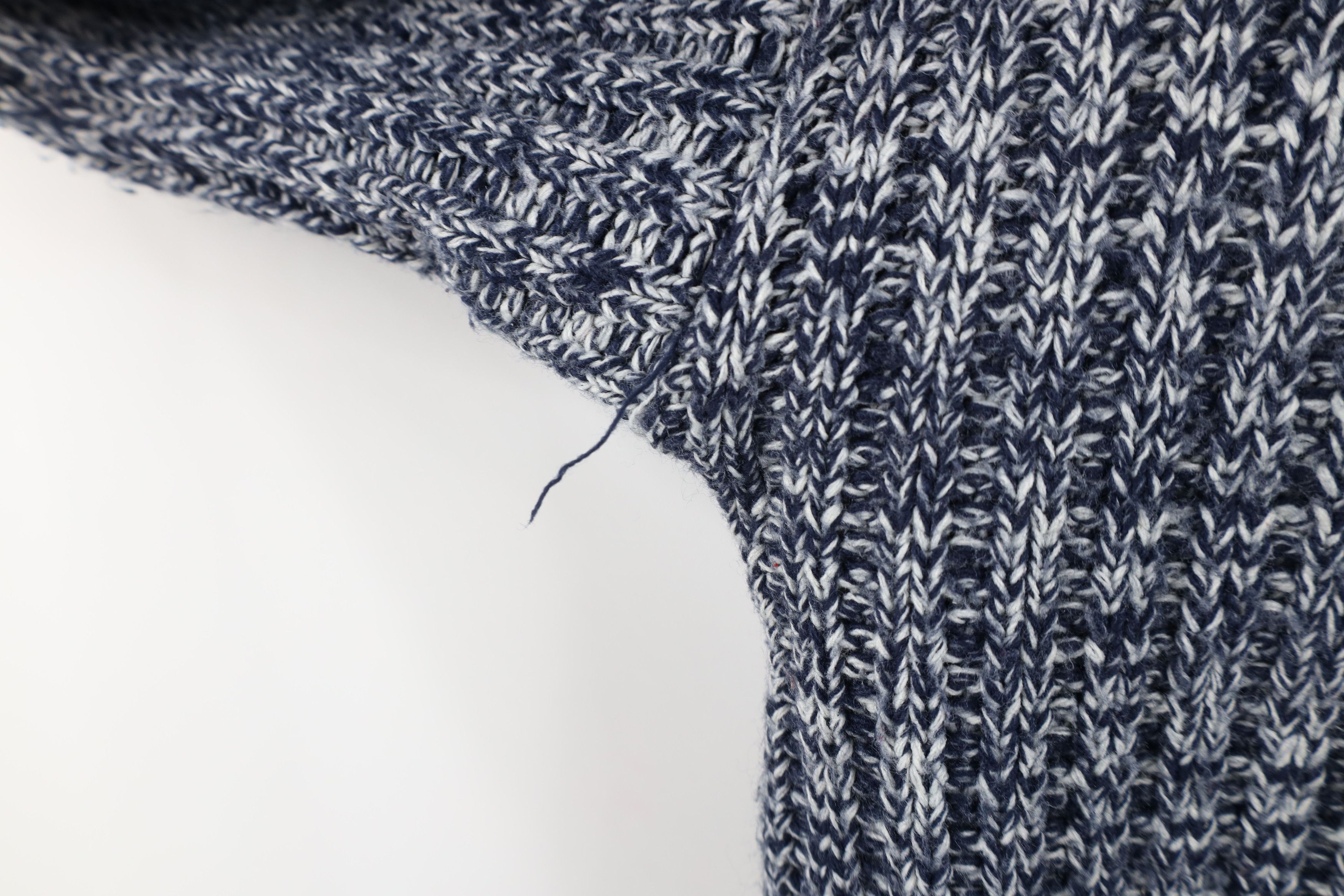 Vintage Vintage 90s Streetwear Chunky Ribbed Knit Sweater Blue USA Size US M / EU 48-50 / 2 - 5 Thumbnail