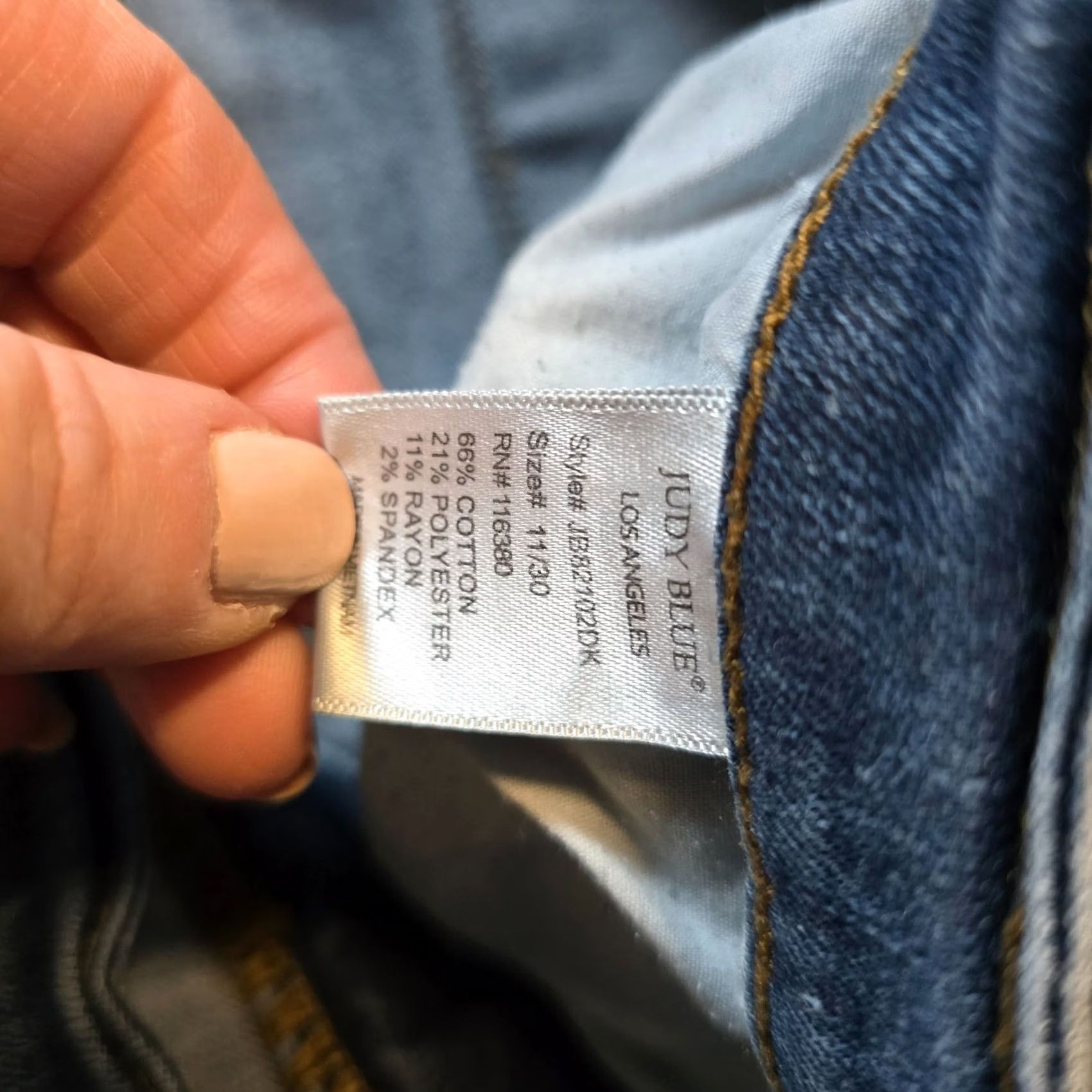Denime Judy Blue Jeans Women Size 30 Blue Relaxed Crop Jeans 5-Pocket Denim Cotton Polyester Spandex Mid Rise Cropped Stretch Size 30" / US 8 / IT 44 - 5 Thumbnail