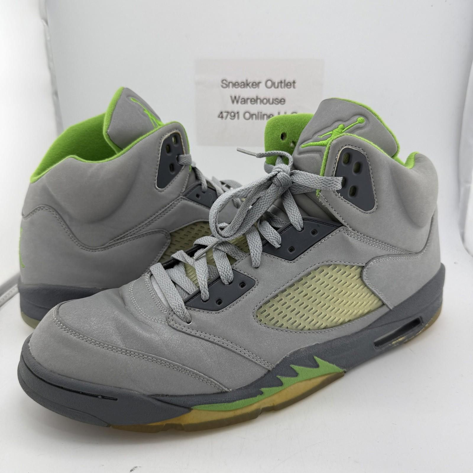 Jordan Brand Air Jordan 5 Green Bean 2006 US 15 Used D1775 Size US 15 / EU 48 - 1 Thumbnail