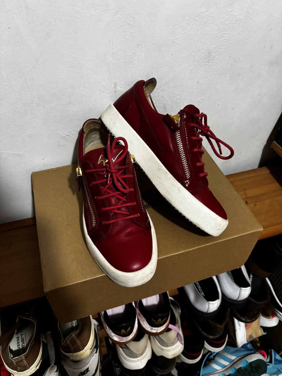 Giuseppe Zanotti Giuseppe Zanotti Red Sneakers Size US 8 / EU 41 - 7 Thumbnail