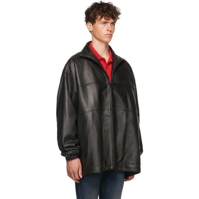 Balenciaga Balenciaga Lamb Leather Track Top Jacket Size US S / EU 44-46 / 1 - 9 Thumbnail