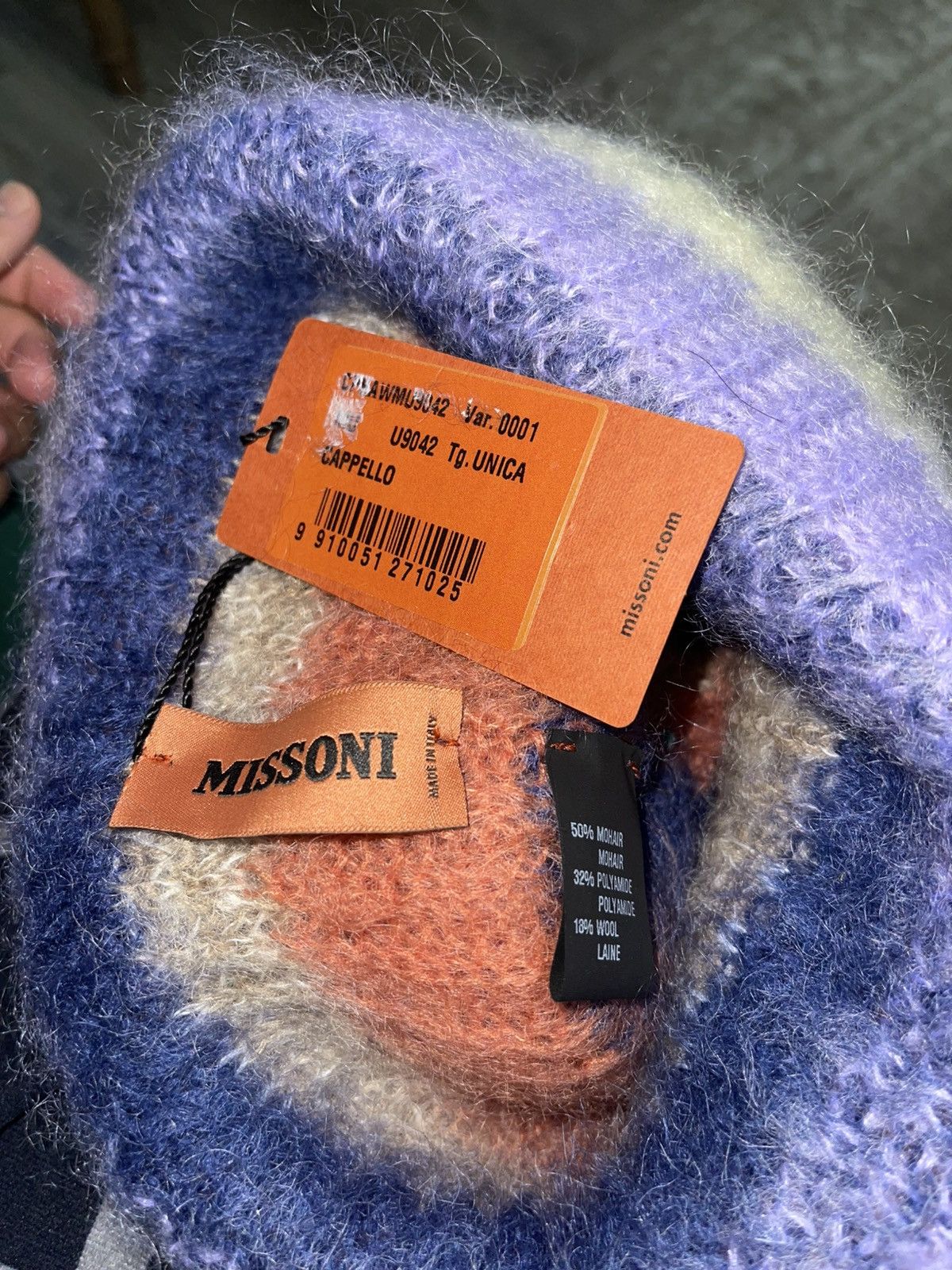 Missoni Missoni Striped Mohair beanie Size ONE SIZE - 3 Thumbnail