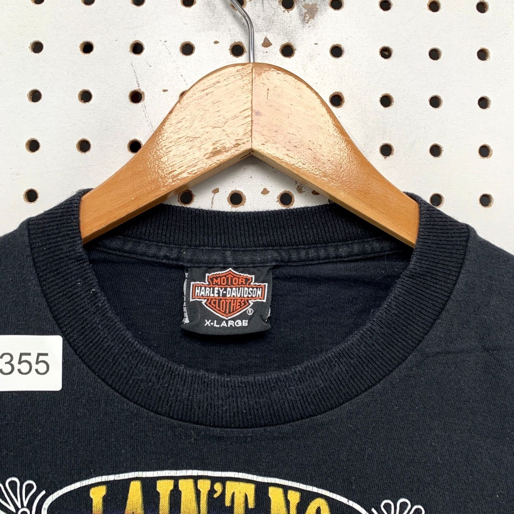 Harley Davidson VINTAGE Harley-Davidson Shirt Mens XL Black 90 Fairweather Biker Single Stitch Graphic Print Crew Neck Short Sleeve USA 1990s Boys Girls Mens Womens Size US XL / EU 56 / 4 - 3 Thumbnail