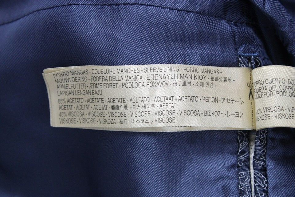 Massimo Dutti [46] 2040 Single Breasted Wool Blazer in Navy Size 46R - 19 Thumbnail