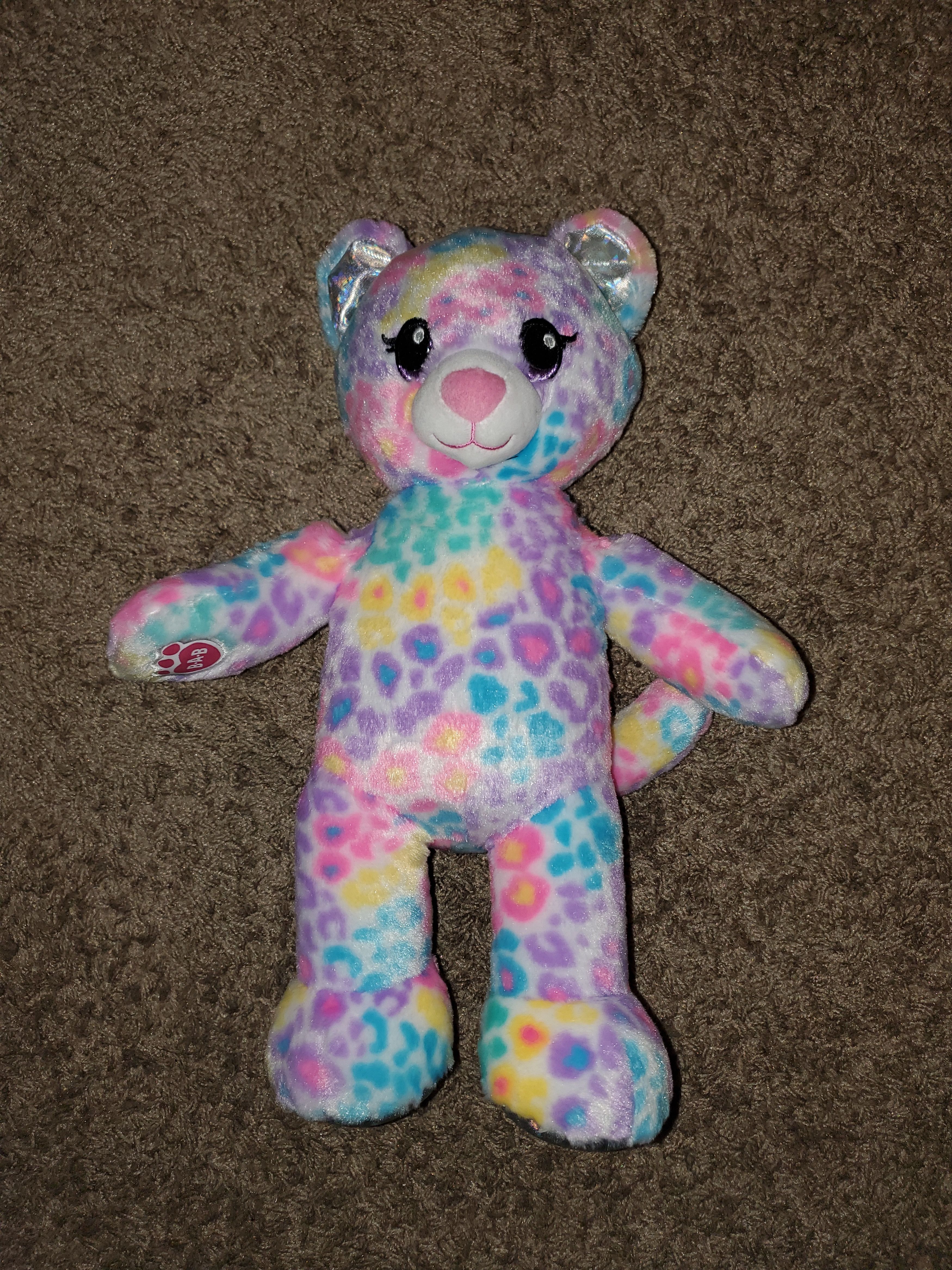 Other 16" Pastel Rainbow Leopard Build-a-Bear Plush Size ONE SIZE - 1 Thumbnail