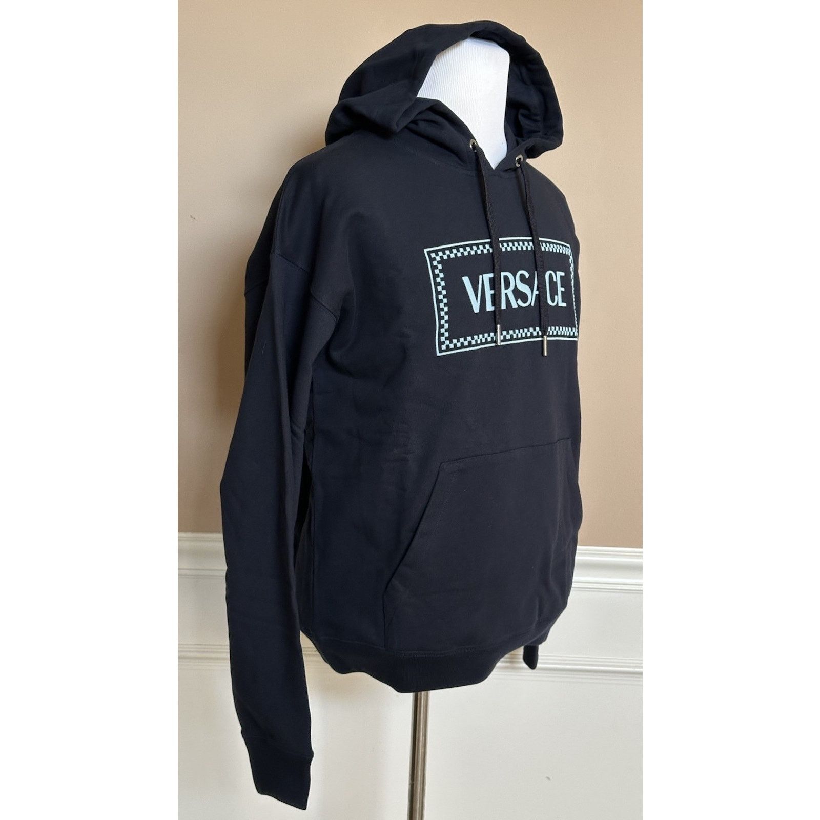 Versace Versace Embroidered Blue Sweatshirt with Hoodie XL 1012564 Size US XL / EU 56 / 4 - 3 Thumbnail