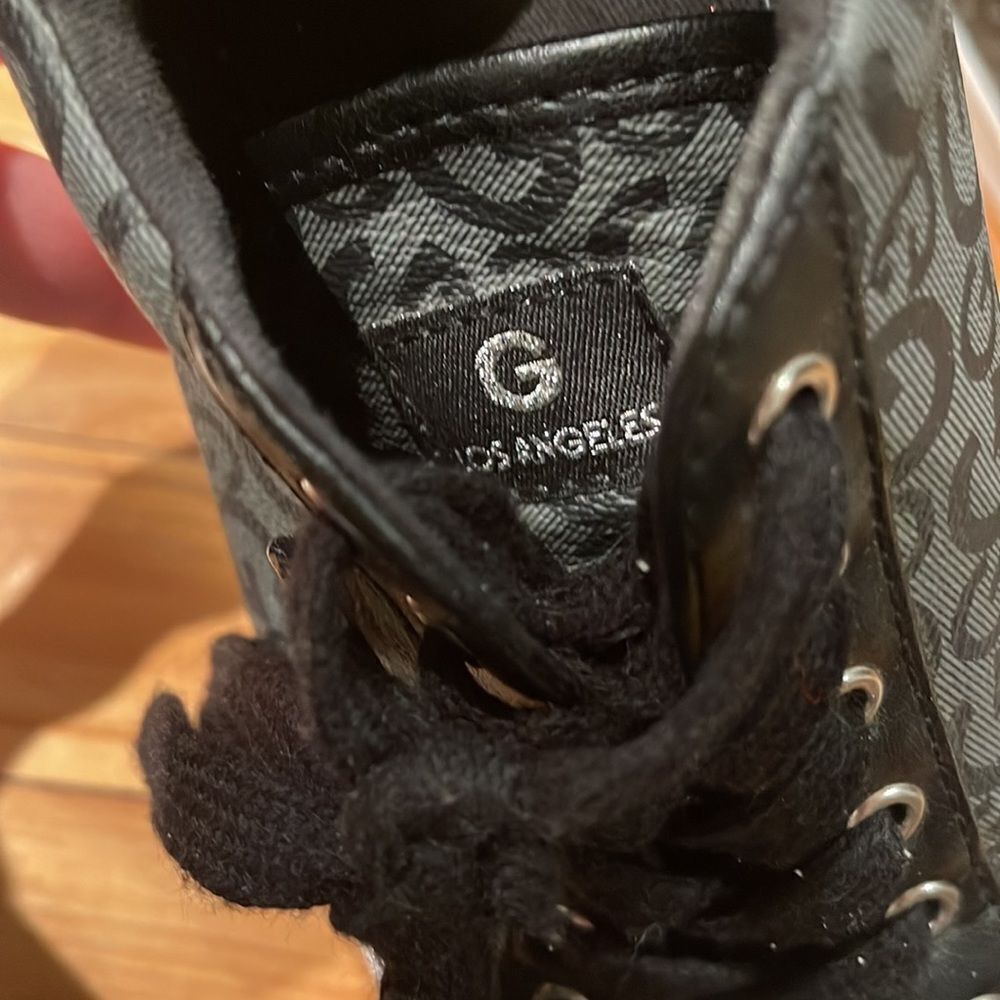 Guess Guess black logo white sidewall/bumper silver logo tan lace Size US 8.5 / IT 38.5 - 6 Thumbnail