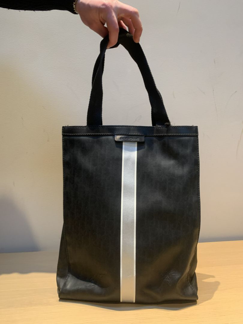 Dior Vintage Dior Homme by Hedi Slimane Monogram Stripe Tote Bag Size ONE SIZE - 2 Thumbnail