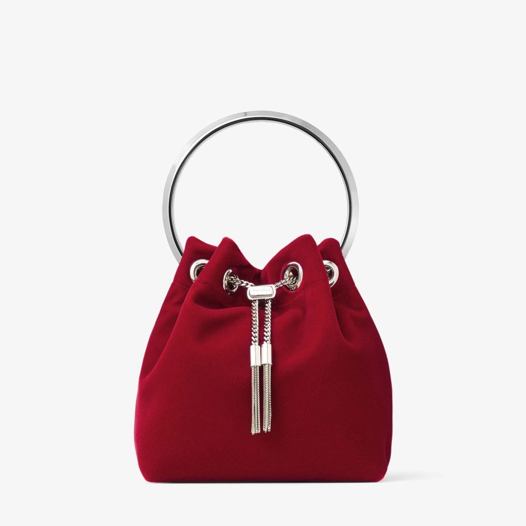 Jimmy Choo os11x1225 Size: OS / Ruby Velvet Bag in Red Size ONE SIZE - 1 Thumbnail