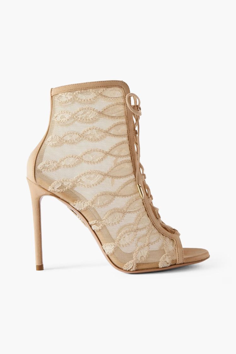 Aquazzura o1srvl11e1024 Boot in Beige Size US 7 / IT 37 - 1 Thumbnail