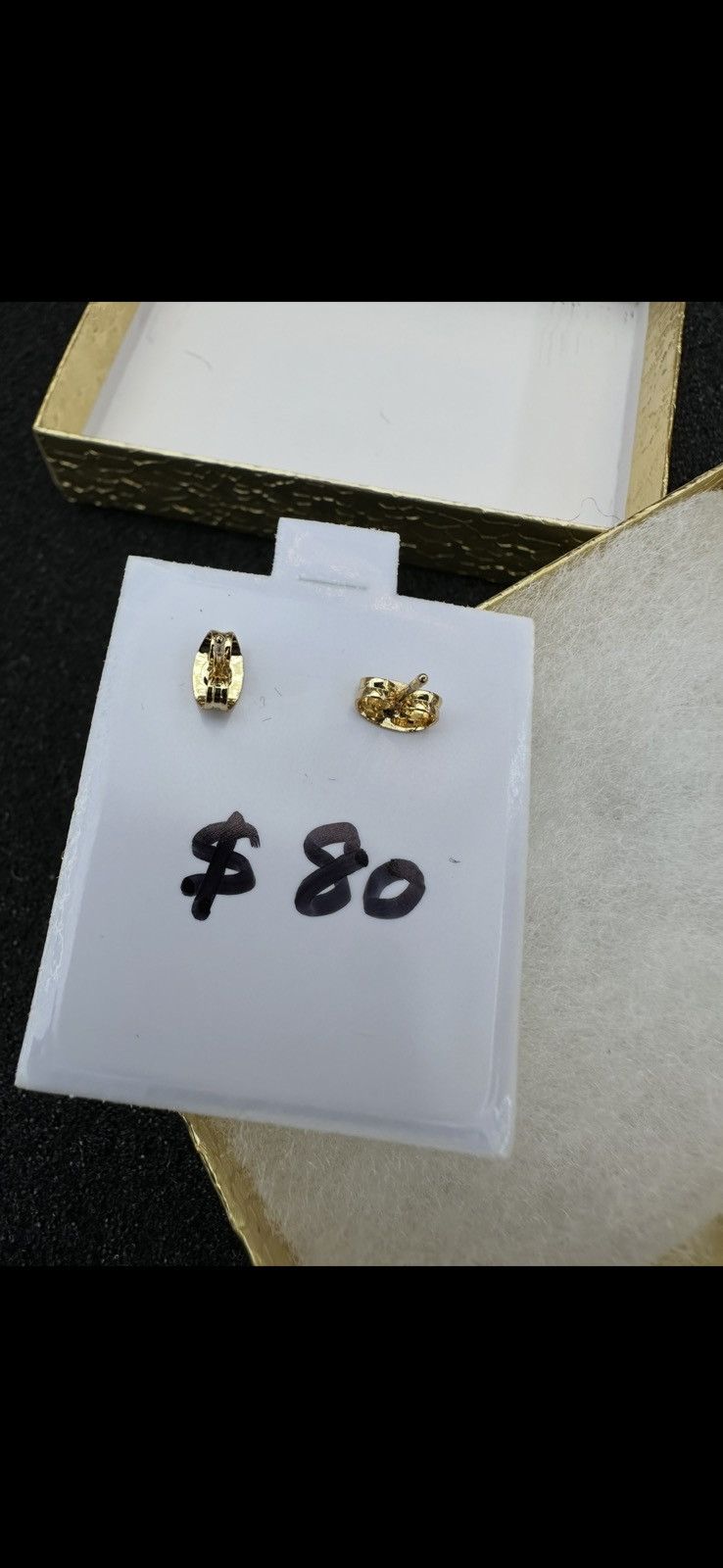 Other Brand New in the box gold plated nugget stud earrings Size ONE SIZE - 6 Thumbnail