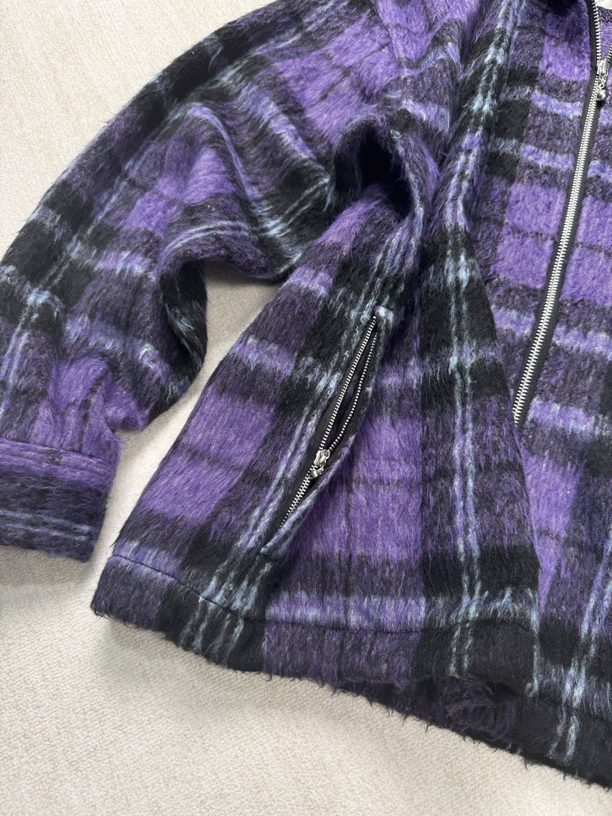 Japanese Brand UNWORN* FUTURE ARCHIVE FURRY HOODED JACKET PURPLE Size US M / EU 48-50 / 2 - 8 Thumbnail