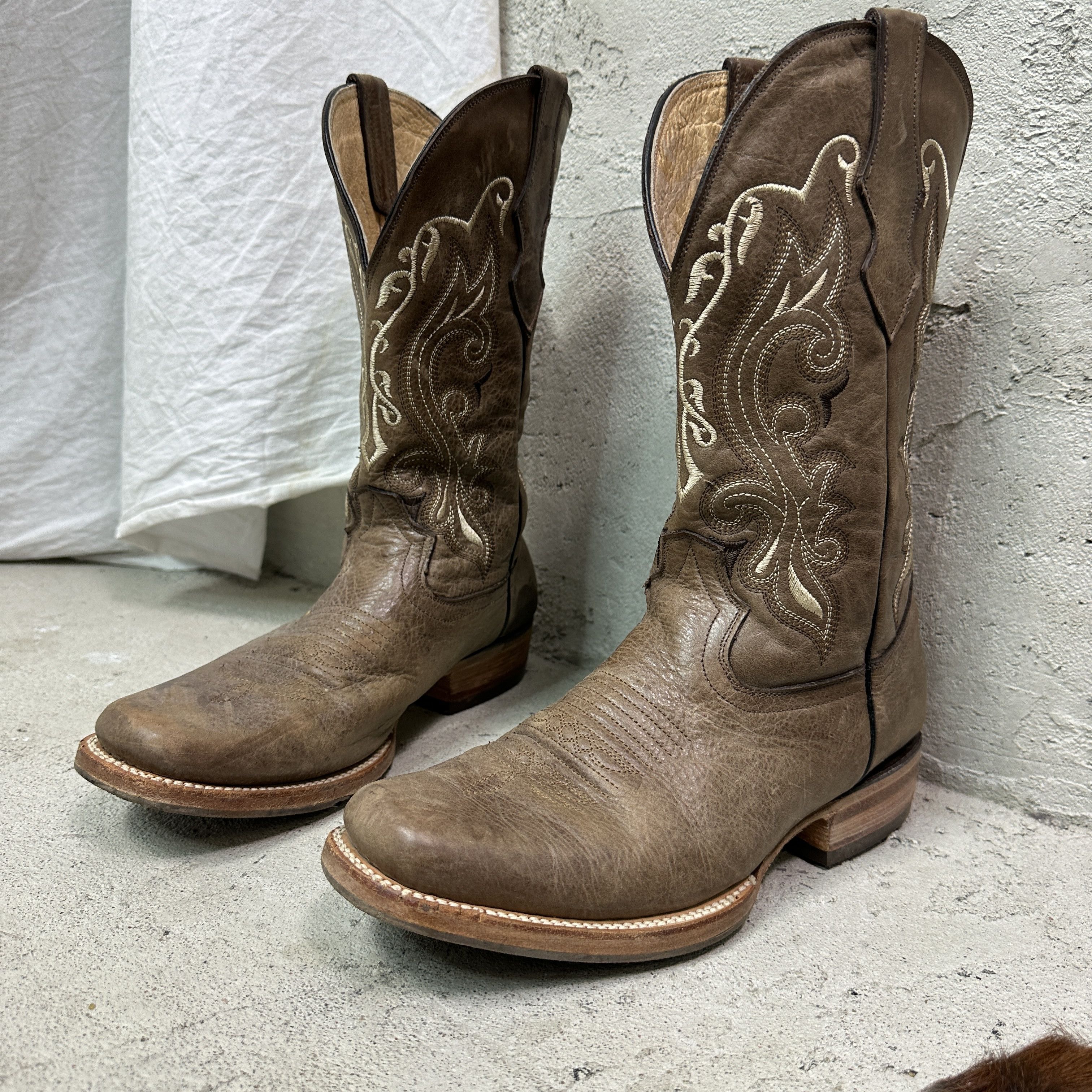 Vintage Vintage Leather Western Cowboy Boots 90s Size US 12 / IT 42 - 2 Thumbnail