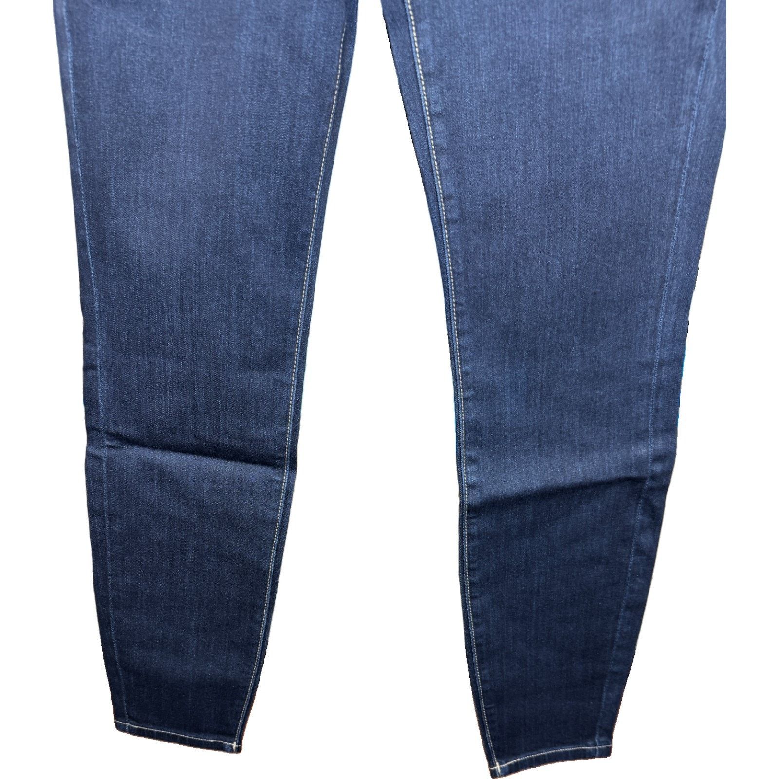 Warpweft Company Warp + Weft 8/29 Skinny High Rise Jeans Indigo Stretch Size 30" / US 8 / IT 44 - 5 Thumbnail