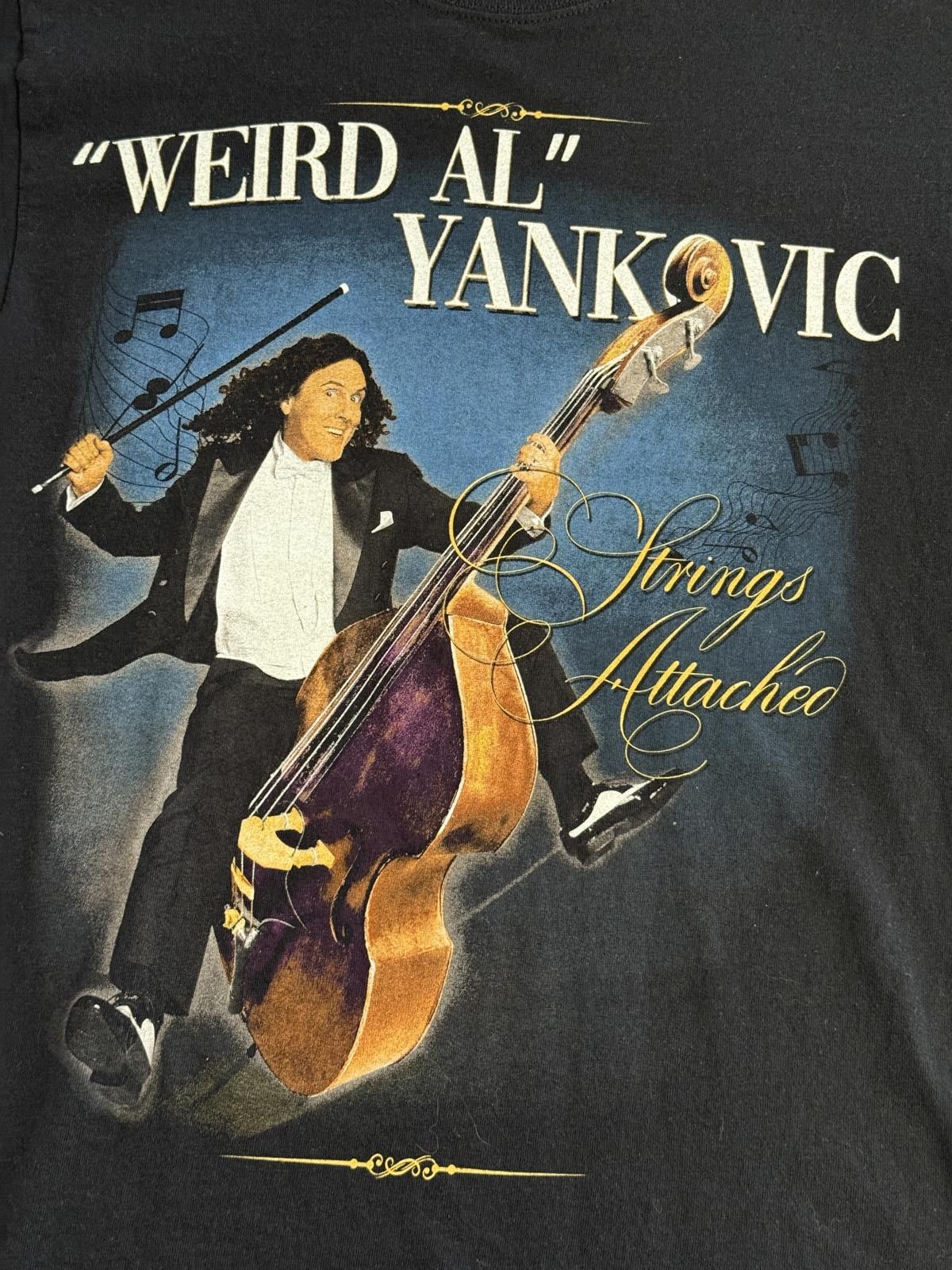 Gildan Weird Al Yankovic T-shirt Strings Attached Tour Tee - S Size US S / EU 44-46 / 1 - 5 Thumbnail