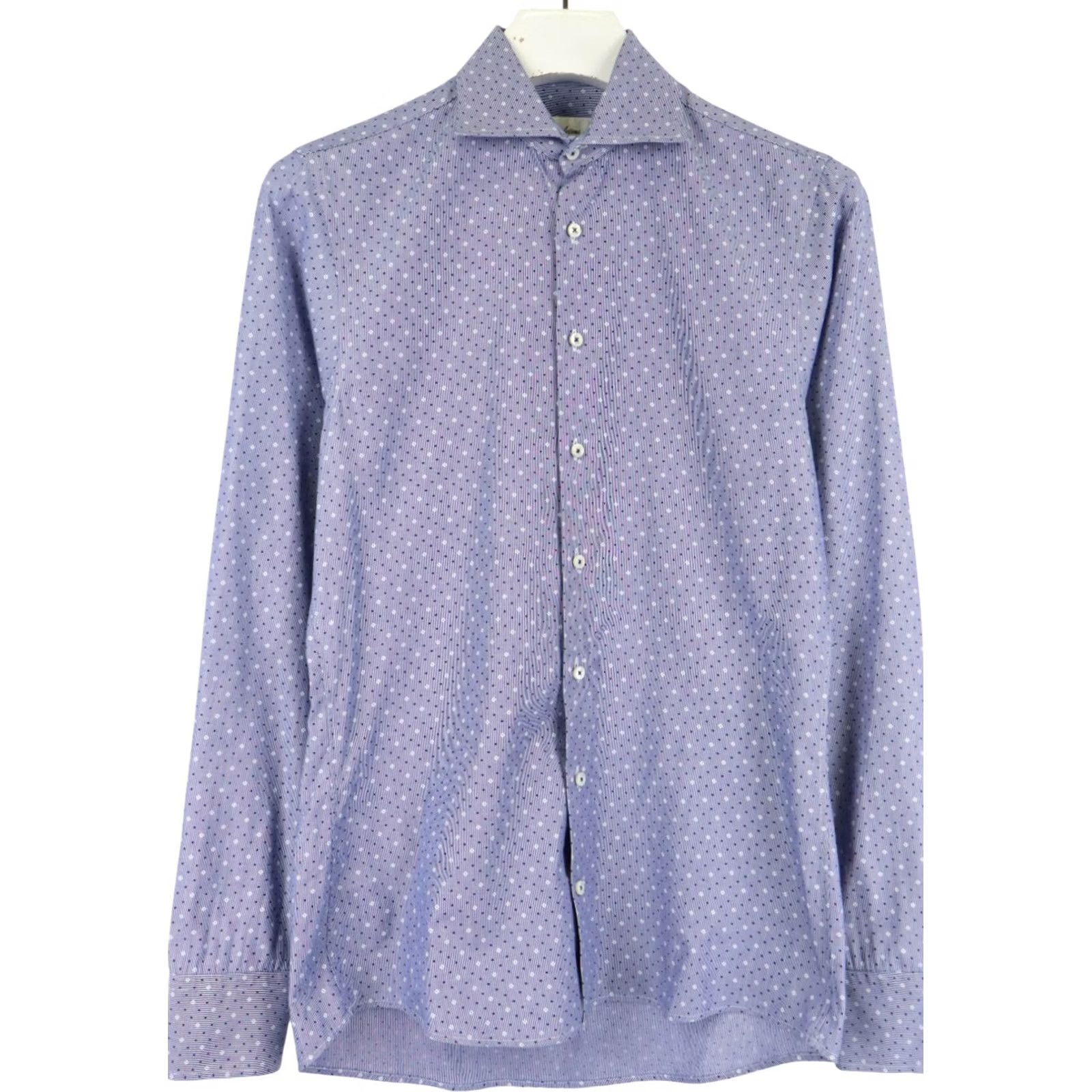 Vintage STENSTROMS Slimline Shirt Men's Blue Patterned Collared Button-Up 15/38 Size US M / EU 48-50 / 2 - 2 Thumbnail