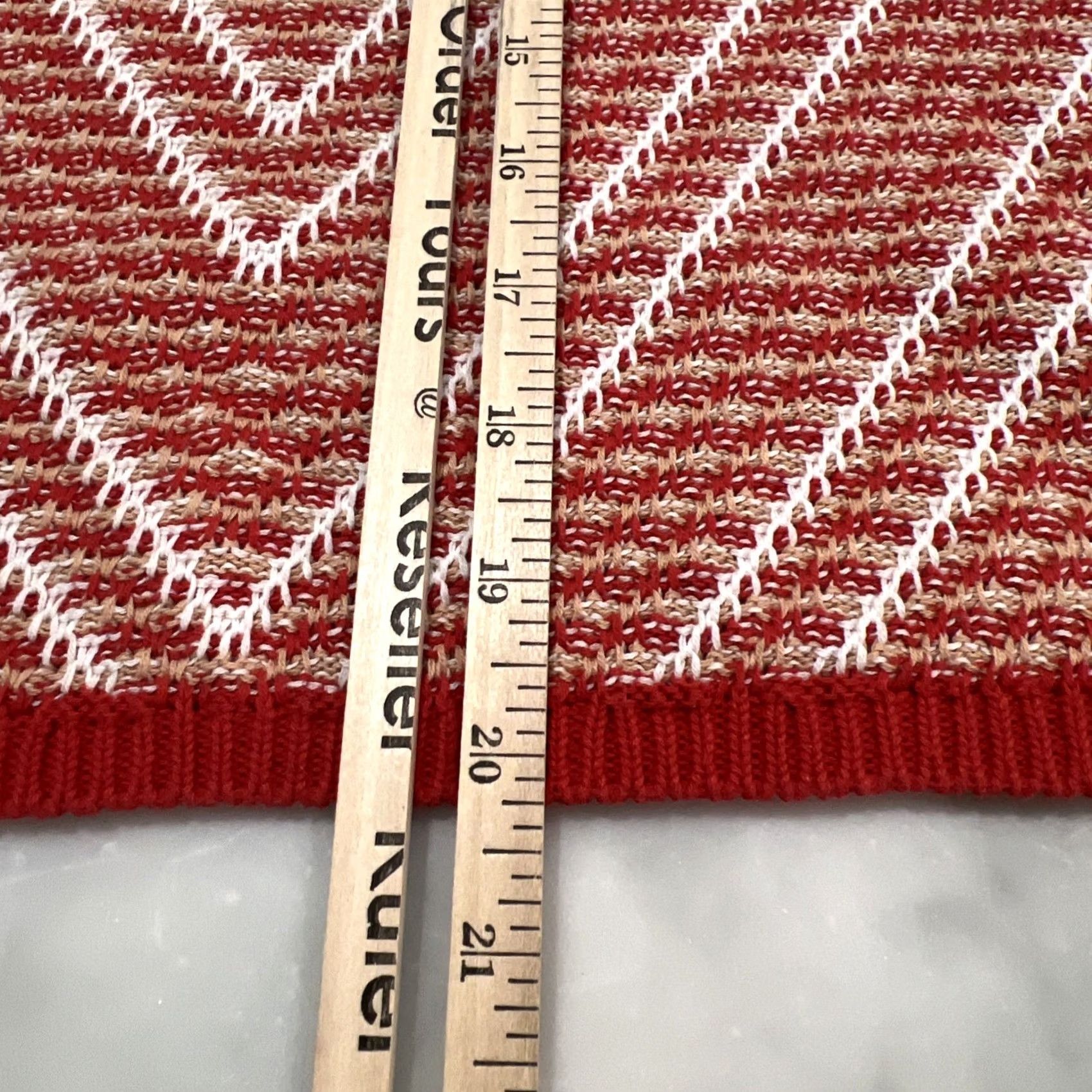 Wrangler Wrangler Western Tank Women Large V-Neck Loose Knit Sleeveless Chevron Pattern Multicolor Size L / US 10 / IT 46 - 7 Thumbnail