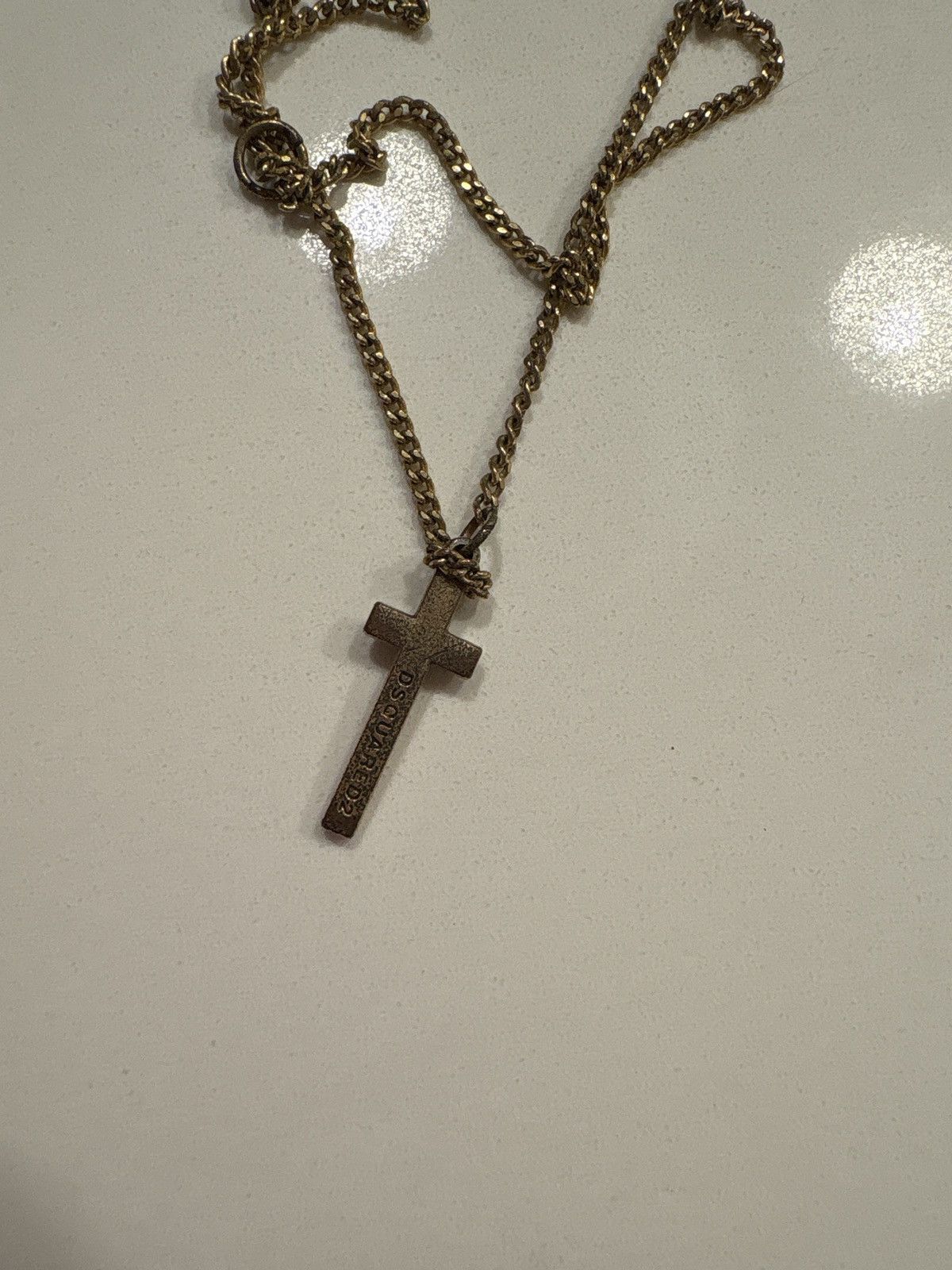 Dsquared2 Double Cross Necklace Gold Size ONE SIZE - 3 Thumbnail