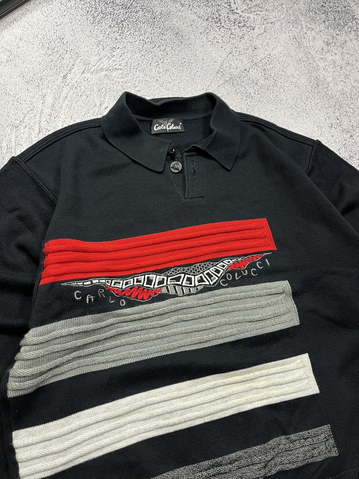 Carlo Colucci Vintage Carlo Colucci Jumper Graphic Sweater Only For Japan Size US M / EU 48-50 / 2 - 4 Thumbnail
