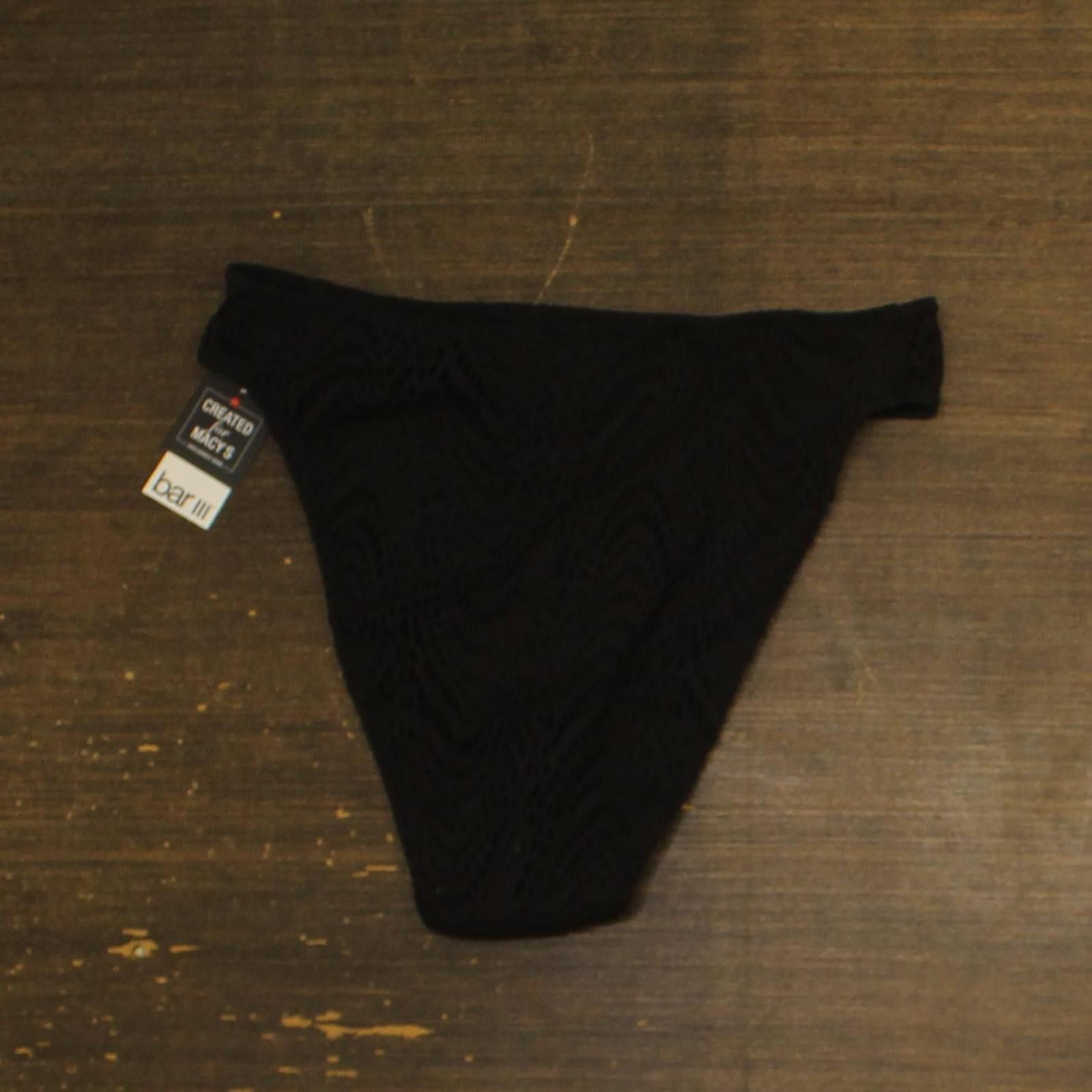 Bar III Nwt Bar Iii Womens Side Tab Bikini Bottom Mbgc25557 Black M Size ONE SIZE - 2 Thumbnail