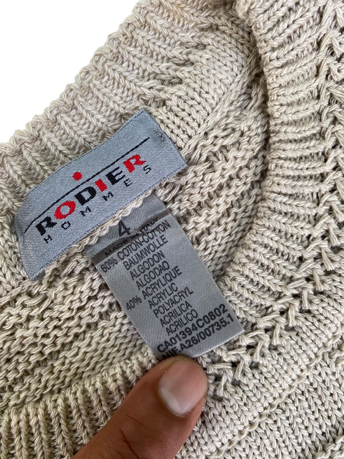 Vintage Vtg Rodier Homme Knitwear Size US L / EU 52-54 / 3 - 10 Thumbnail