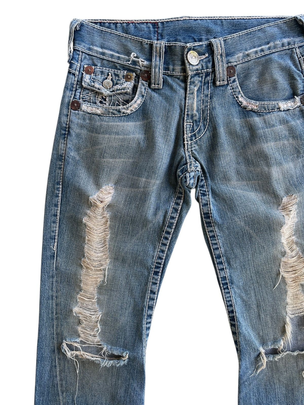 True Religion True Religion Distressed Rusty Flared Denim USA Size US 30 / EU 46 - 5 Thumbnail