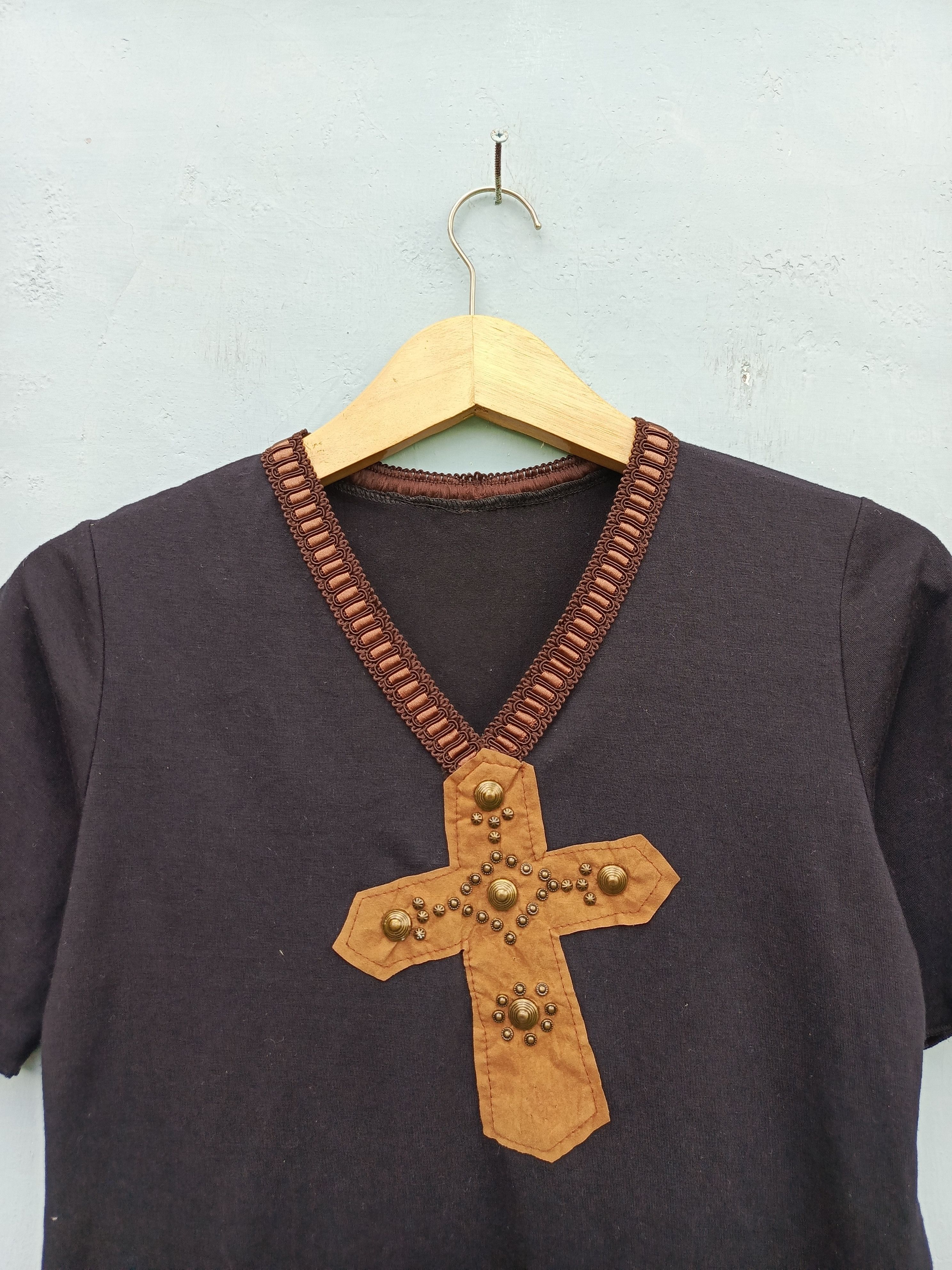Japanese Brand You & MS Cross logo women's t-shirts Size M / US 6-8 / IT 42-44 - 2 Thumbnail