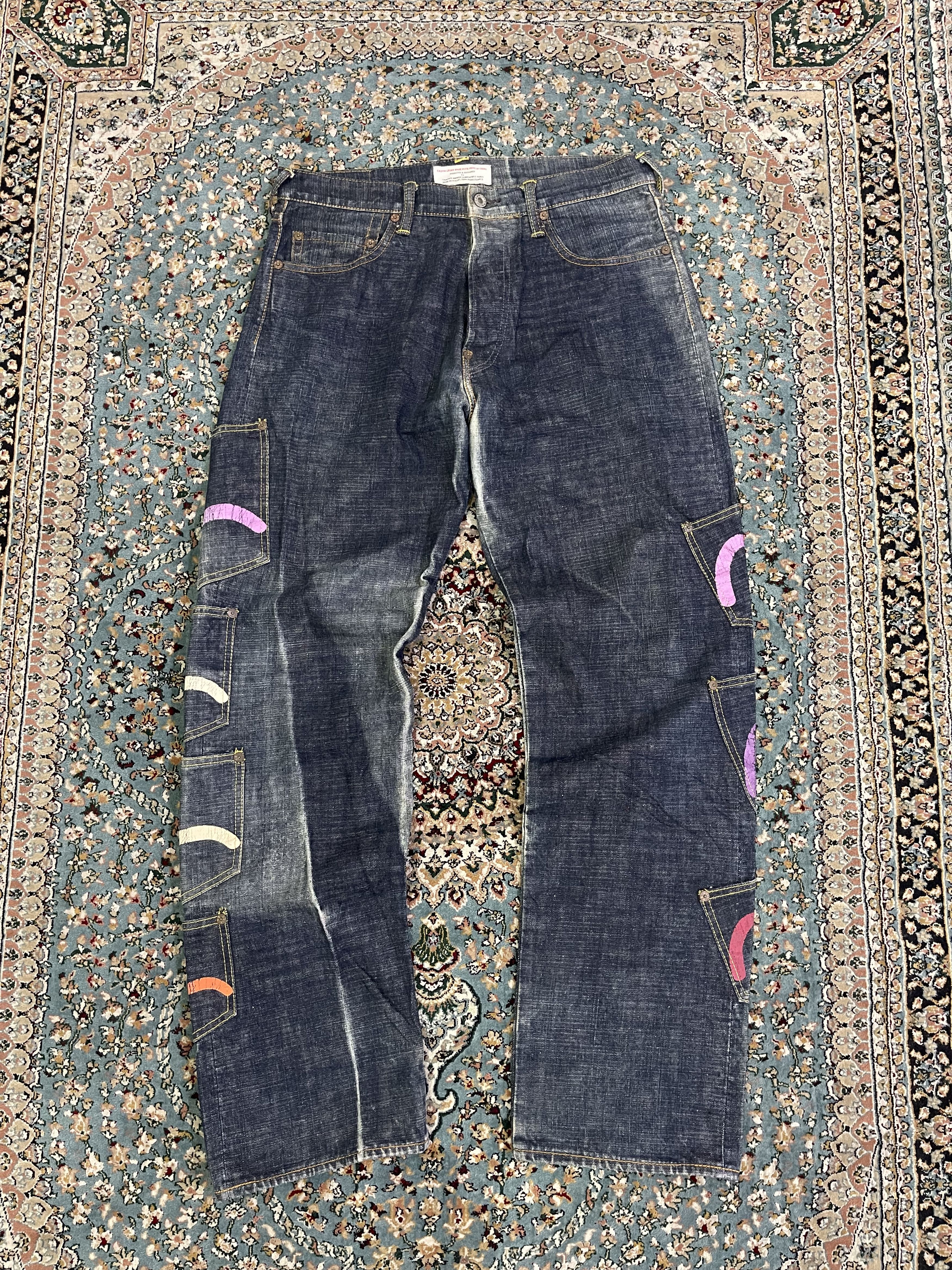 Evisu Vtg RARE Evisu Multipocket Underlicense China Selvedge sz 34 Size US 34 / EU 50 - 2 Thumbnail