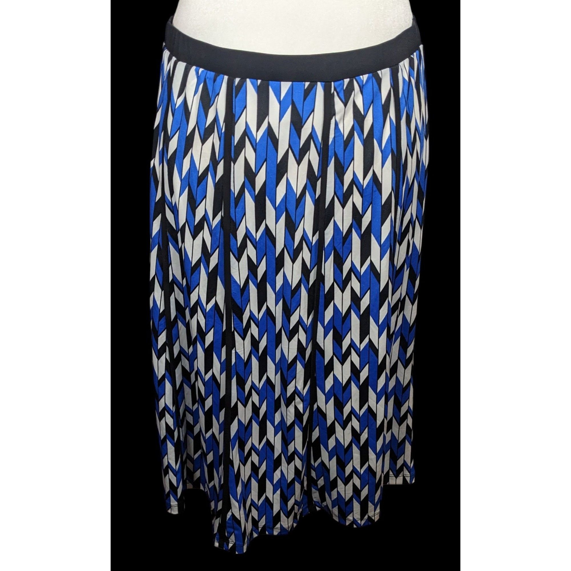 Other NYCC Blue White And Grey Geometric Print Skirt Size 30" / US 8 / IT 44 - 2 Thumbnail