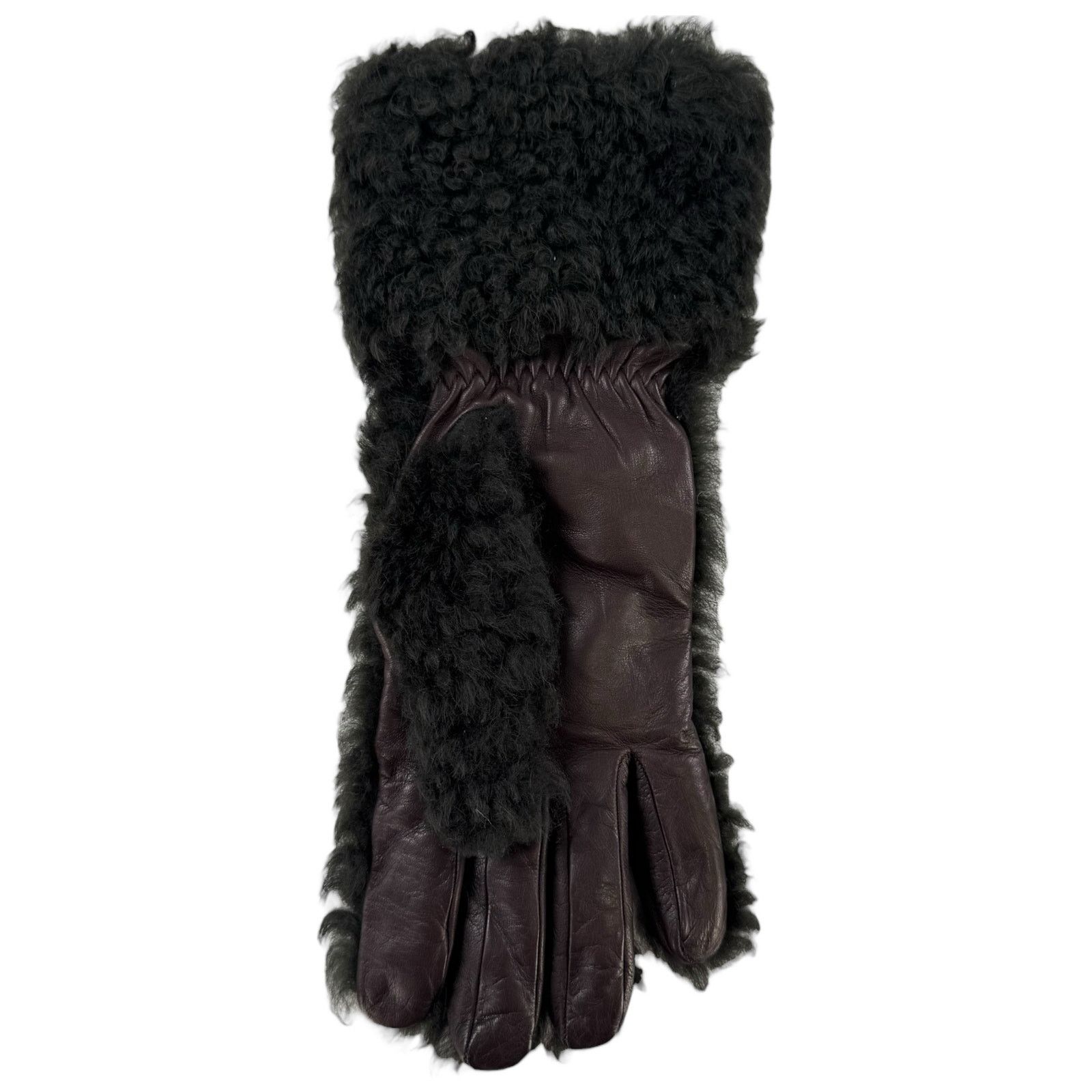 Bottega Veneta Bottega Veneta Shearling & Leather Gloves Size ONE SIZE - 4 Thumbnail