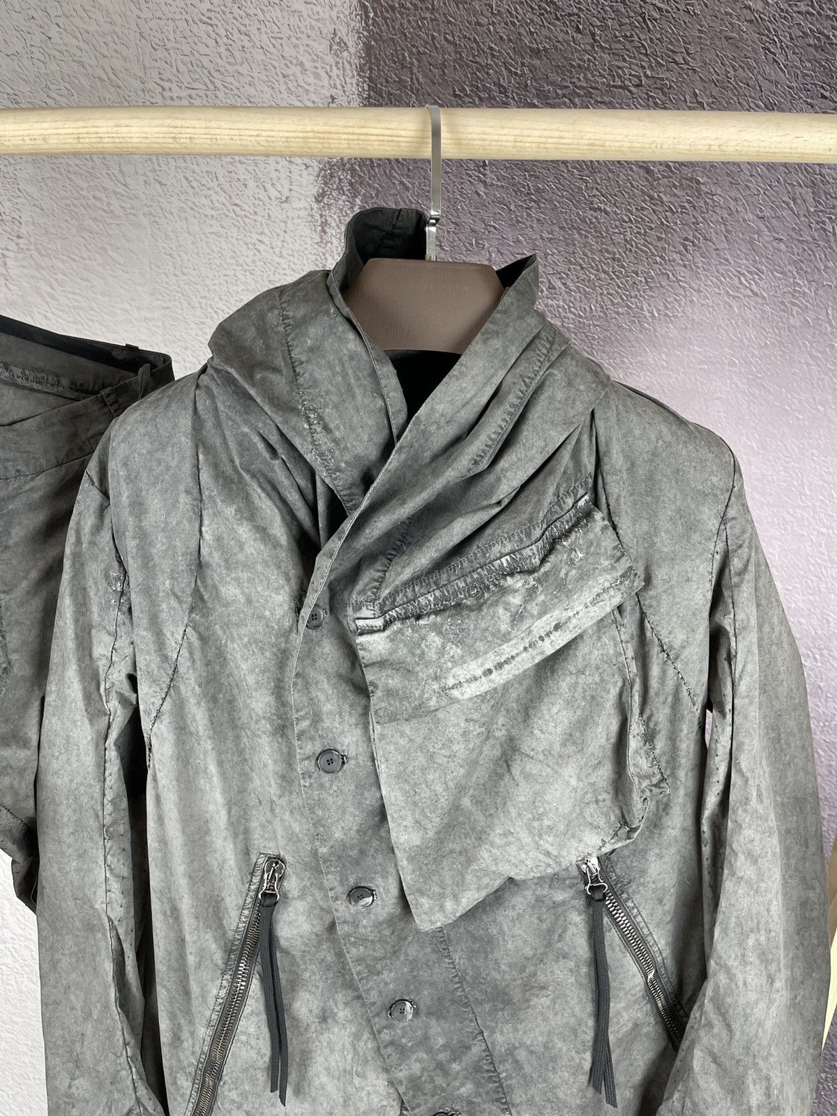 Masnada Masnada ashes grey bandage asymmetric hi-fashion suit Size US M / EU 48-50 / 2 - 7 Thumbnail