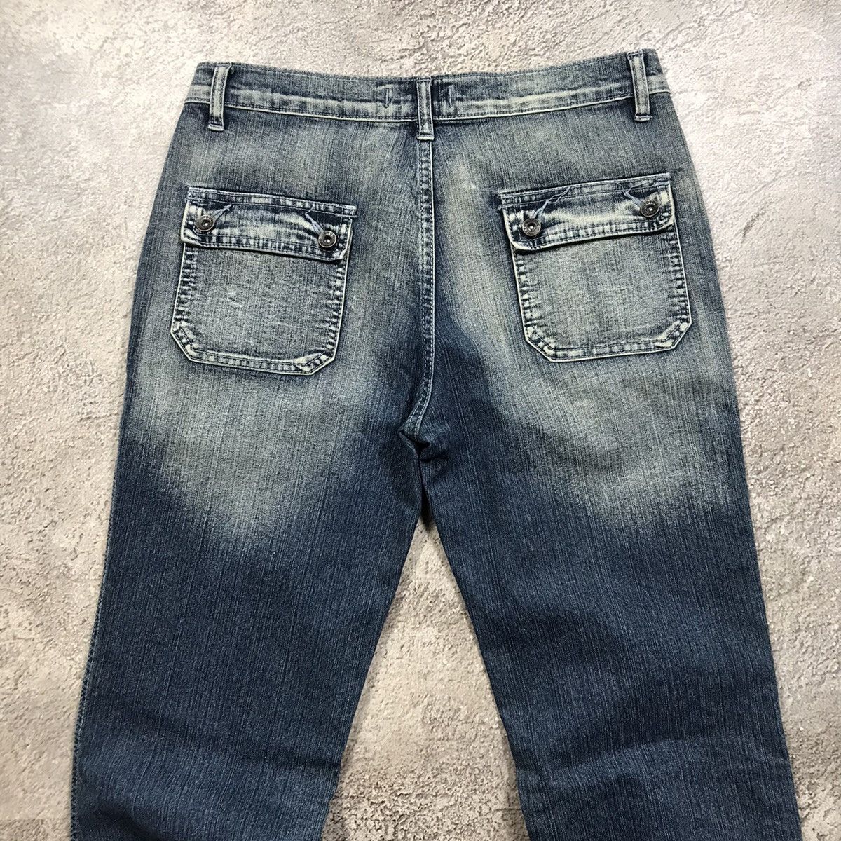 Vintage Y2K Baggy Wide Leg Distressed Jeans Skate Grunge Faded 27 Size 27" / US 4 / IT 40 - 5 Thumbnail