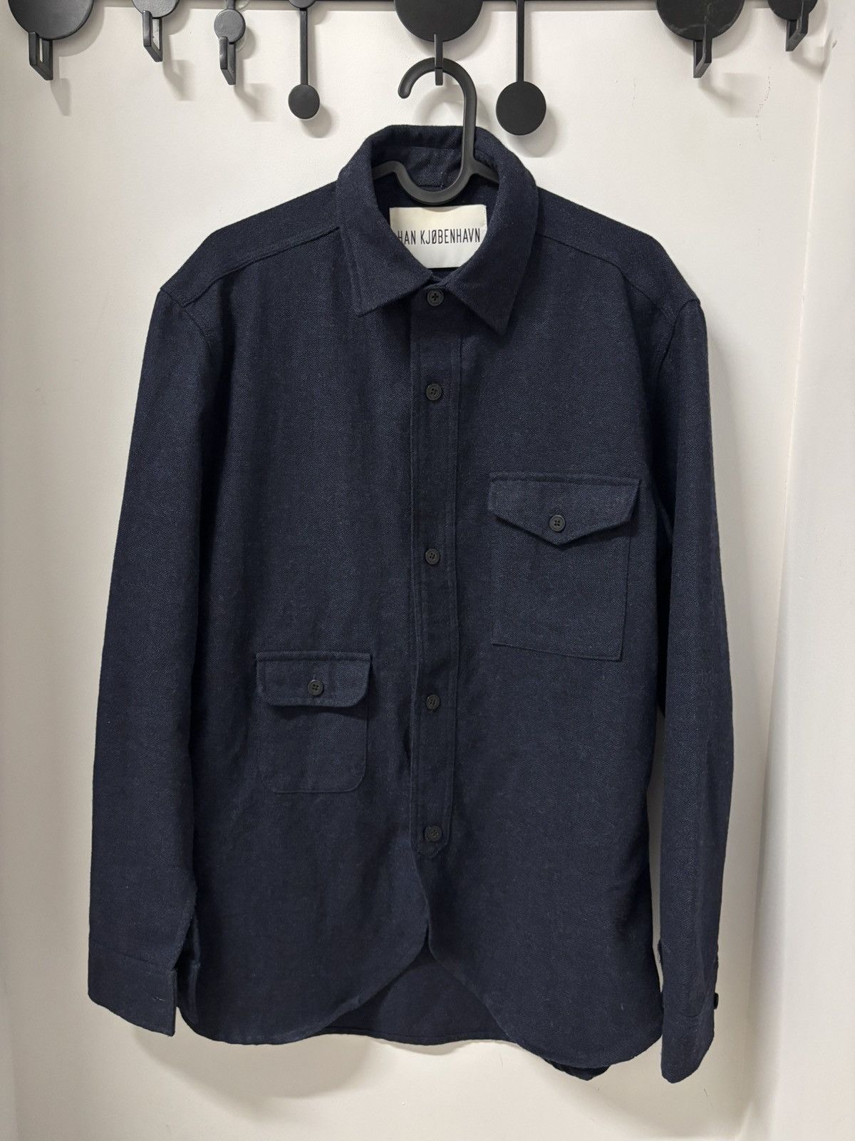 Designer × Han Kjobenhavn Han Kjøbenhavn navy army shirt pockets Size US M / EU 48-50 / 2 - 1 Thumbnail
