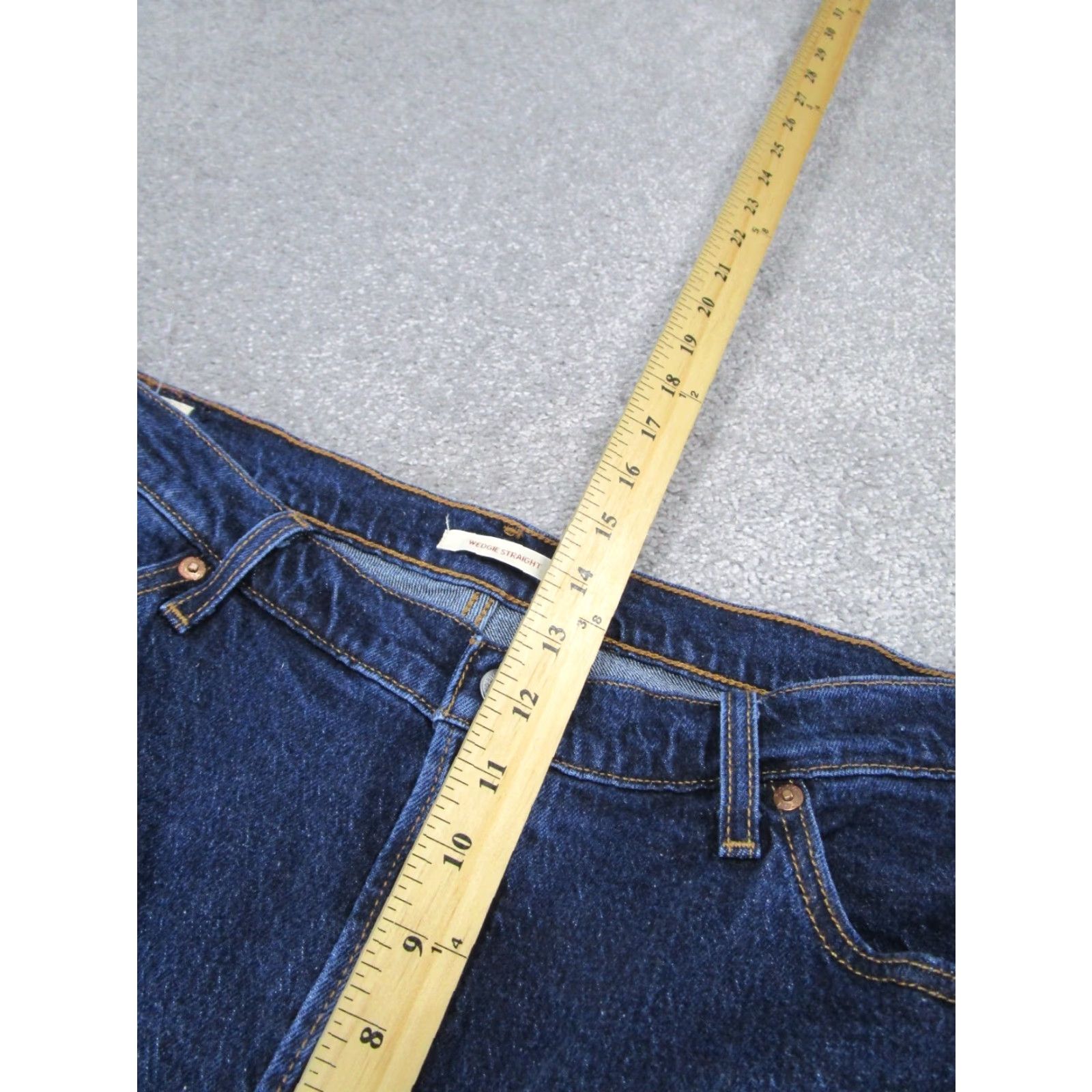 Levi's Levi's Jeans Womens Plus 41" Waist High Rise Dark Wash Denim Straight Blue Size 27" / US 4 / IT 40 - 6 Thumbnail