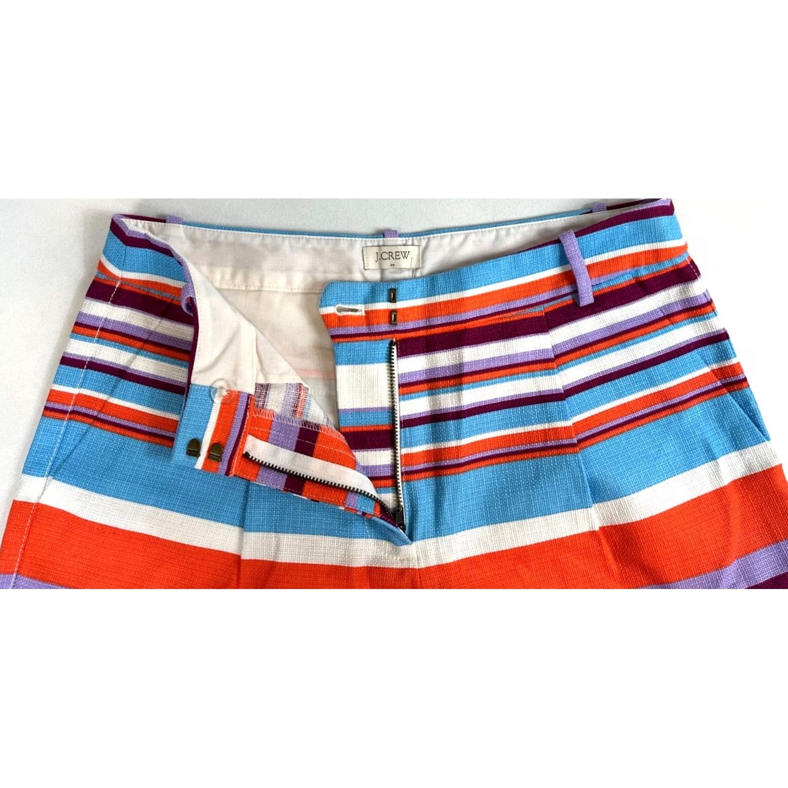 J.Crew NWT J.CREW Multicolor Striped Midrise Shorts Shirt Women's Size 2 XS XL? Size 40" / US 18 - 4 Thumbnail