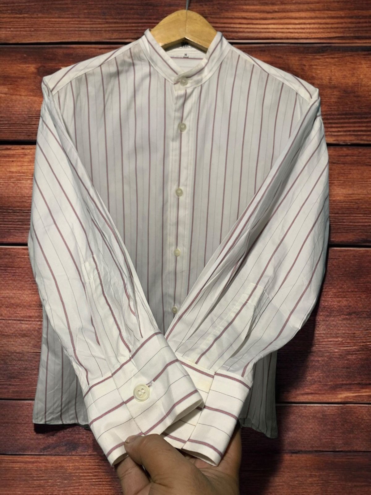 Issey Miyake Issey Miyake IM stripe mandarin shirt Size US M / EU 48-50 / 2 - 3 Thumbnail