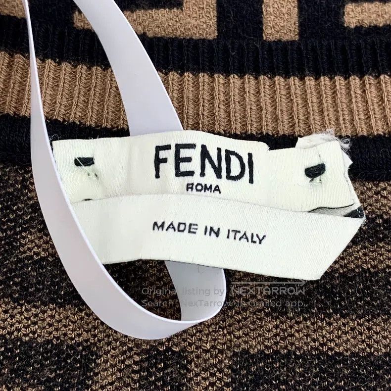 Fendi Fendi Brown logo letter full-printed round neck long-sleev Size XXS / US 00 / IT 34 - 7 Thumbnail