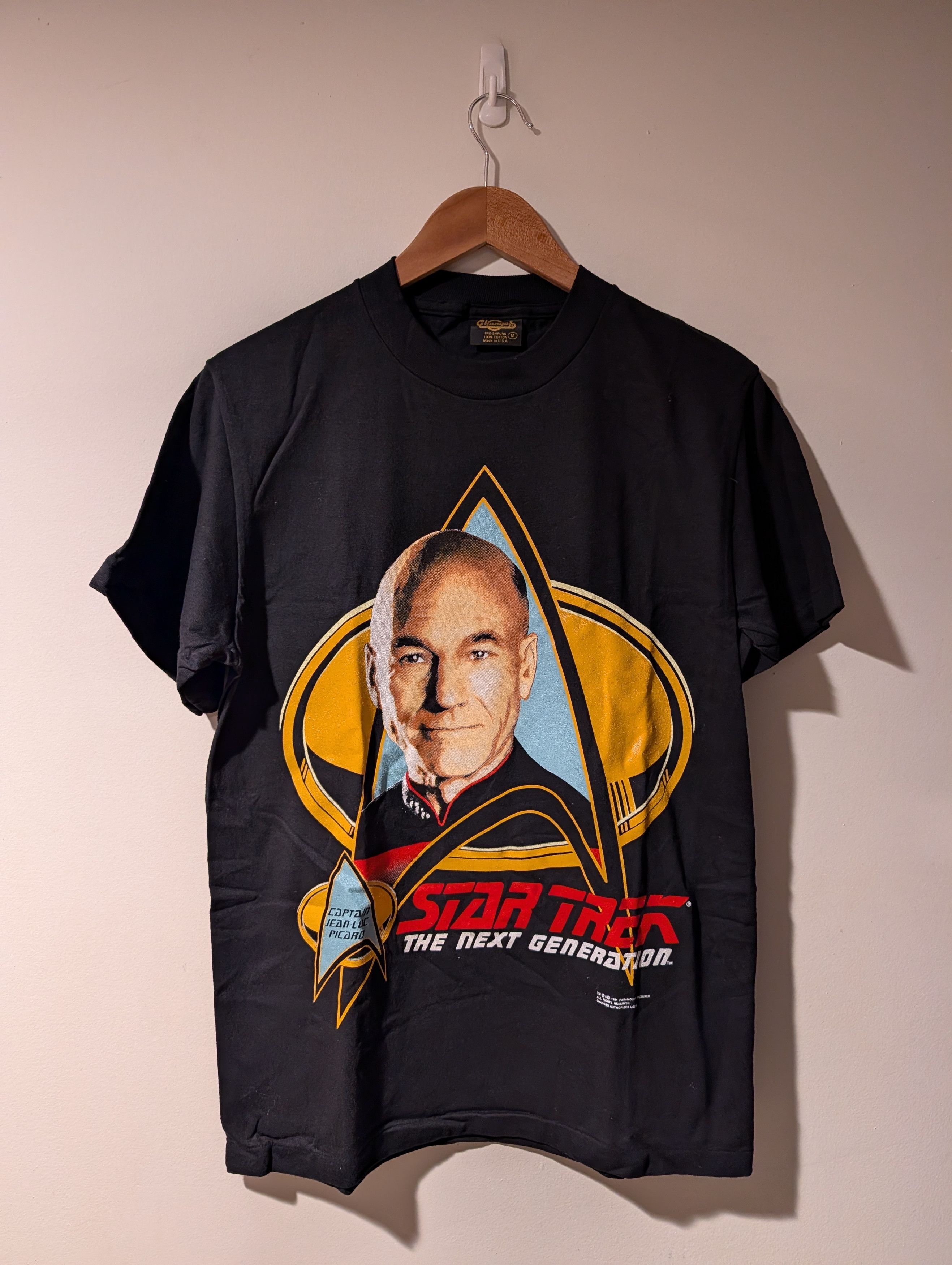 Vintage Vintage 1991 Star Trek The Next Generation Captain T-Shirt Size US M / EU 48-50 / 2 - 1 Thumbnail