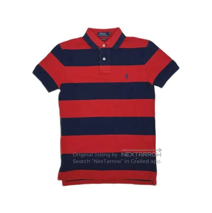Polo Ralph Lauren Polo Ralph Lauren Red Stripe Pony Logo Polo Shirt. Size US XS / EU 42 / 0 - 2 Thumbnail