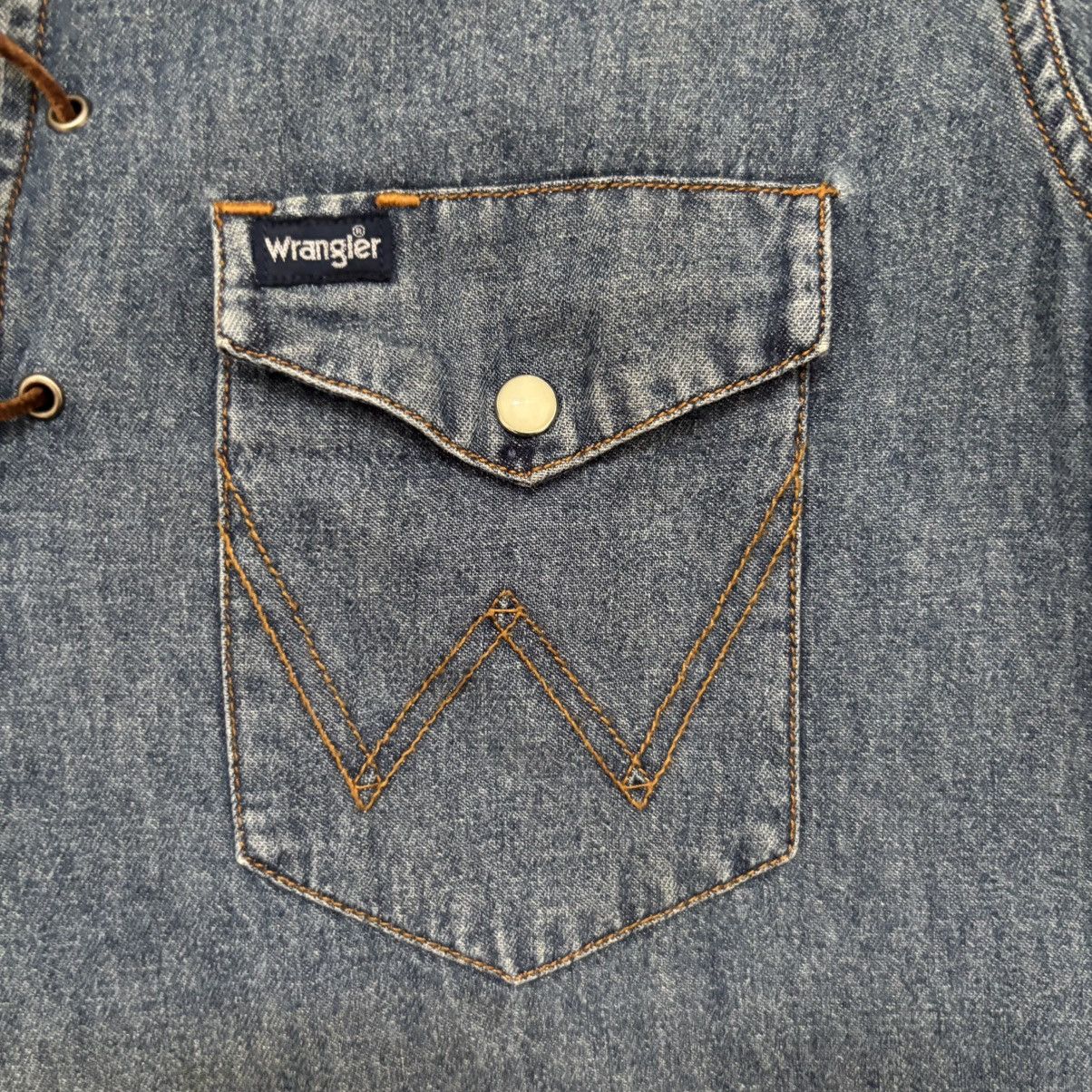 Wrangler 90s Wrangler Western Cowboy Style Laces Up Denim Shirts Size US L / EU 52-54 / 3 - 3 Thumbnail