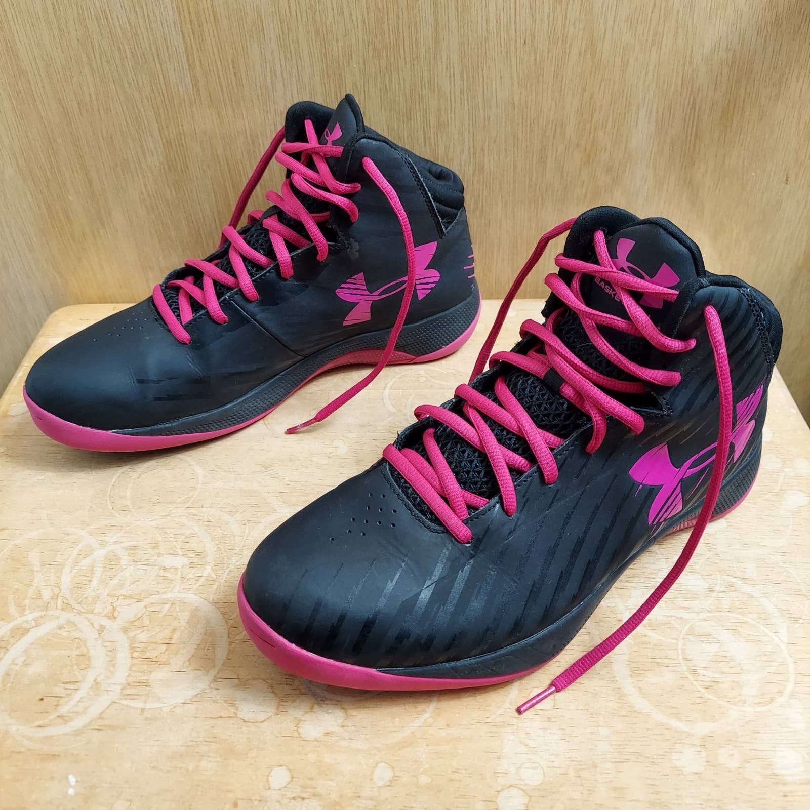 mens pink under armour basketball shoes