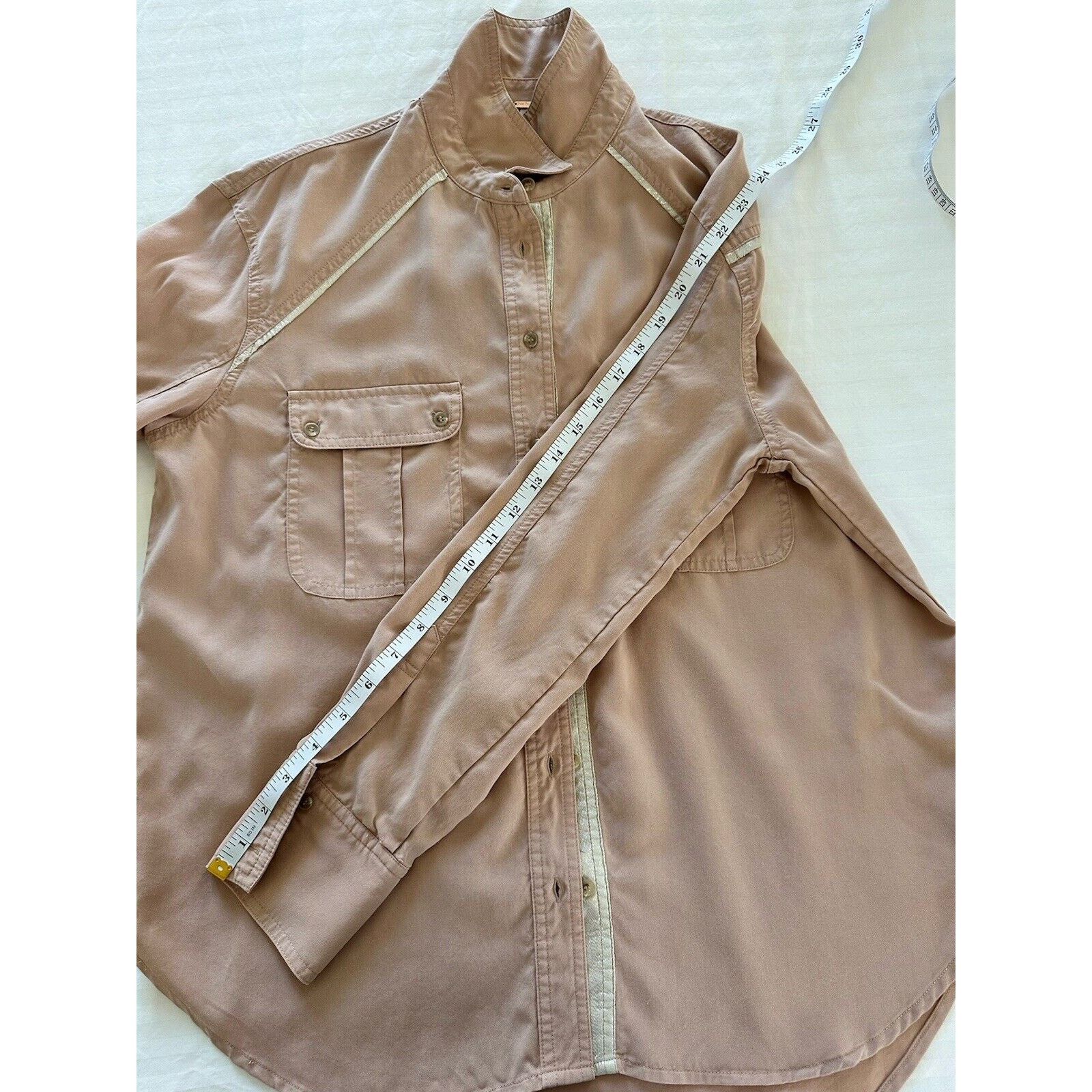 Free People Free People Off Campus Blush Pink Metallic Shirt Size S Size S / US 4 / IT 40 - 14 Thumbnail