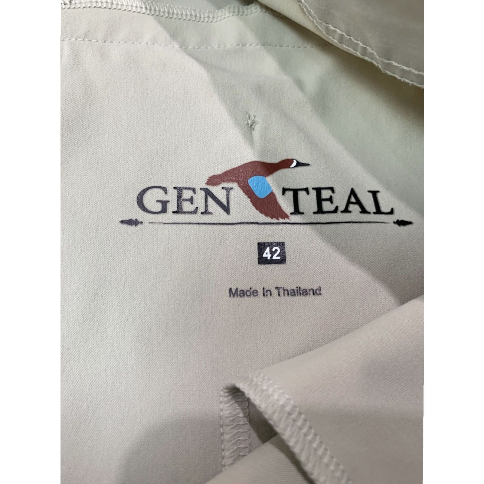 Vintage Gen Teal Chino Shorts Adult 42 Beige Outdoor Travel Stretch Mens Size US 42 / EU 58 - 3 Thumbnail