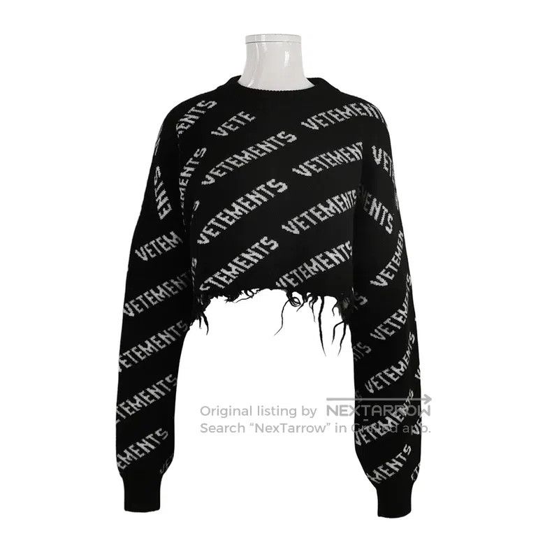 Vetements Vetements Wool letter logo round-neck long-sleeved sweater Size US M / EU 48-50 / 2 - 1 Thumbnail