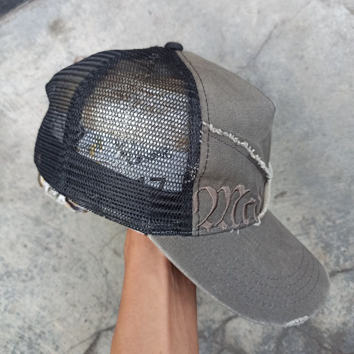 14th Addiction SICK,, patchwork and distressed trucker hat Size ONE SIZE - 5 Thumbnail