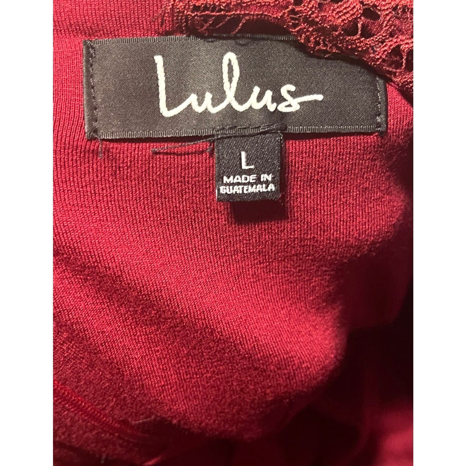 Lulus NWT Lulus Hometown Girl Wine Red Lace Skater Dress Size L Size L / US 10 / IT 46 - 5 Thumbnail