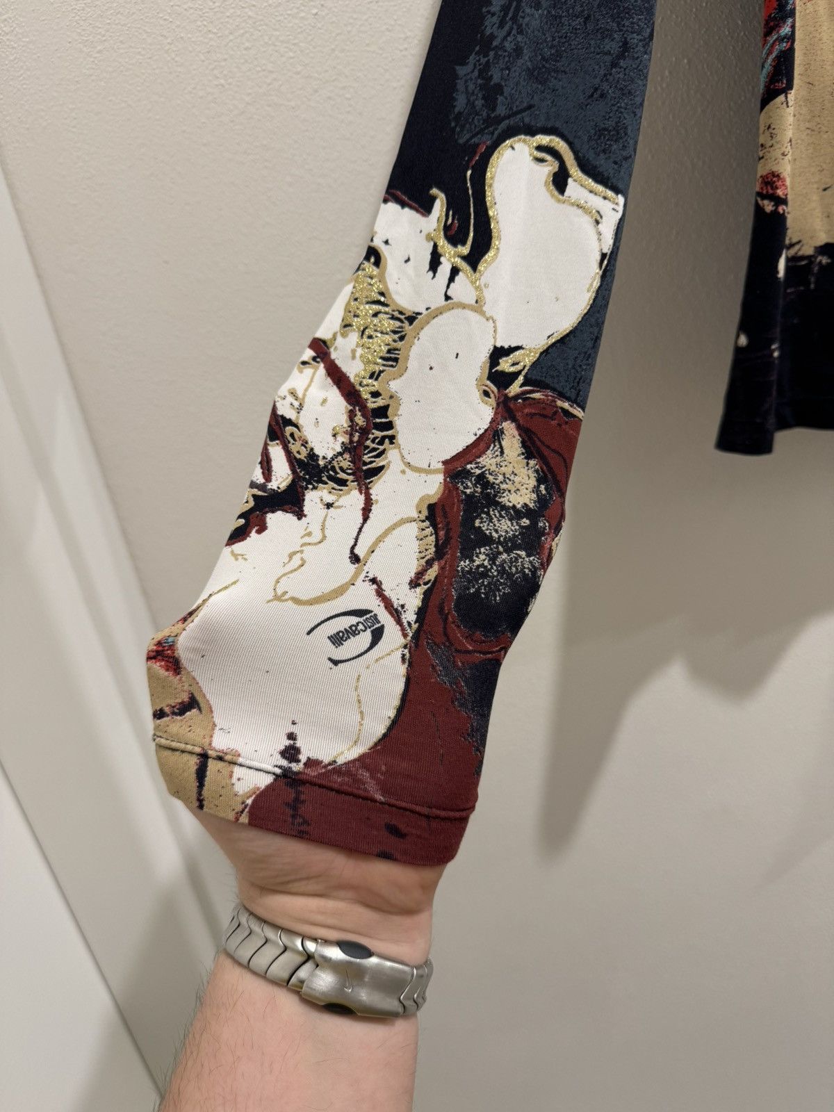 Japanese Brand × Just Cavalli × Vintage Vintage Rare Just Roberto Cavalli Geisha print blouse long Size L / US 10 / IT 46 - 6 Thumbnail