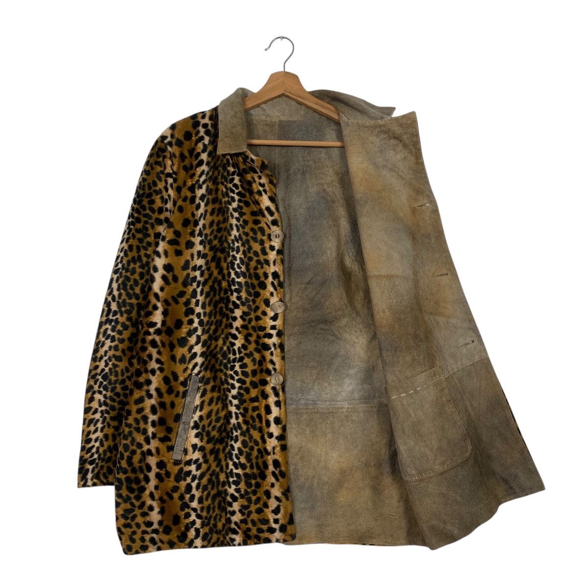 Designer Vintage Pilerria leopard revesable coat jacket Size US M / EU 48-50 / 2 - 9 Thumbnail