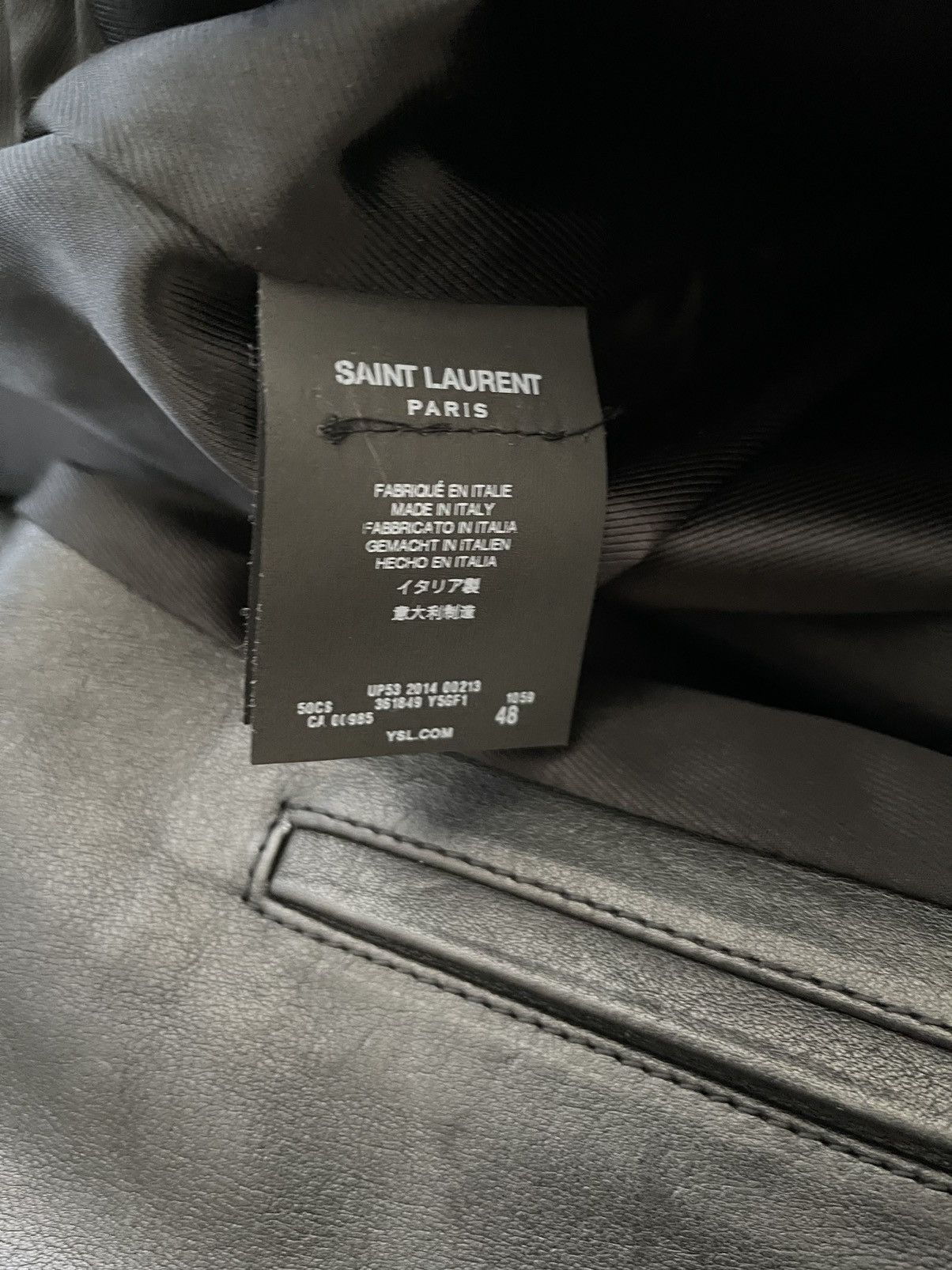 Hedi Slimane × Saint Laurent Paris SLP 14AW Leopard Leather Jacket Size US M / EU 48-50 / 2 - 4 Thumbnail