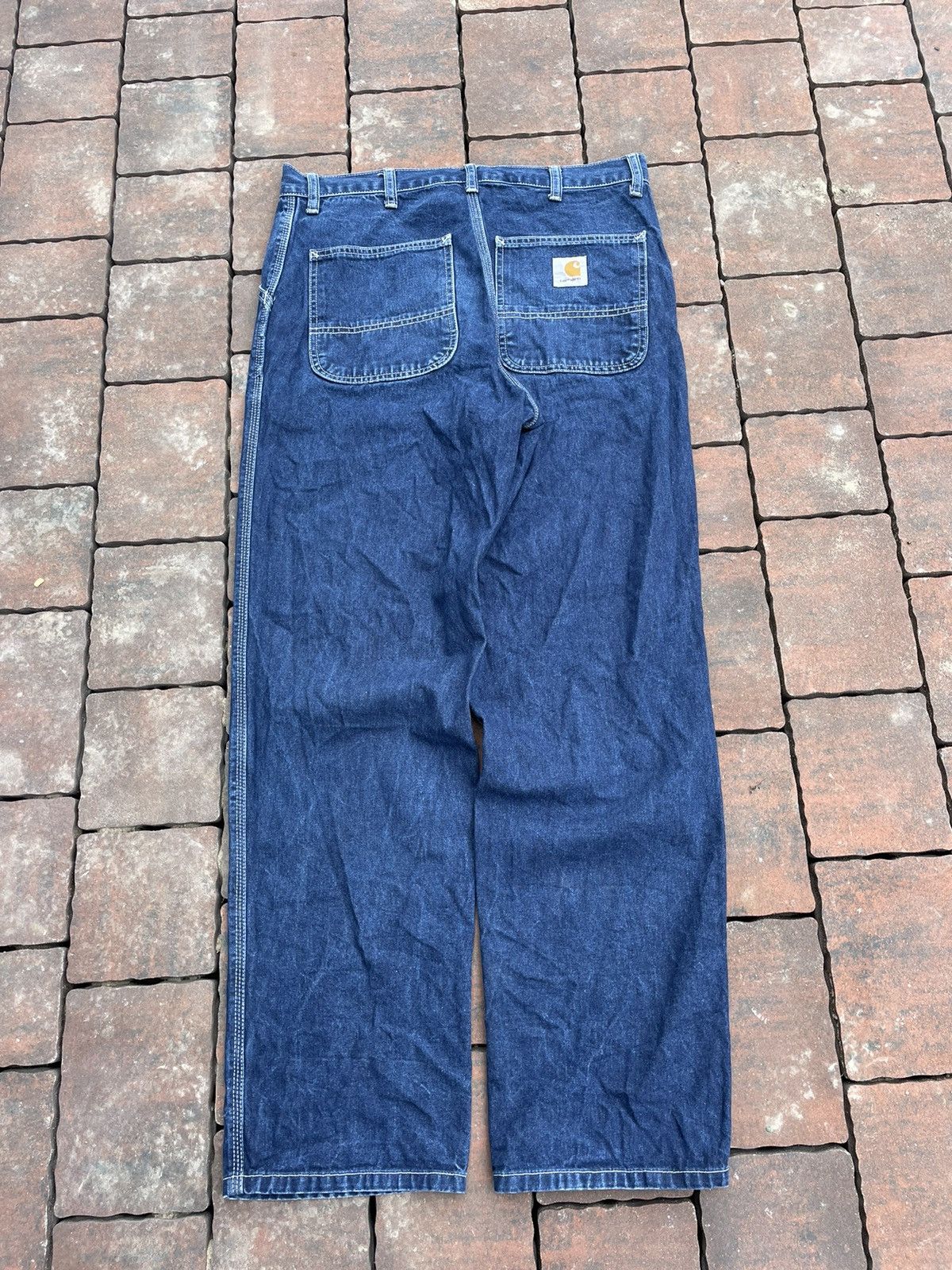 Carhartt × Vintage Vintage Carhartt Simple Denim Work Pants Size US 32 / EU 48 - 1 Thumbnail
